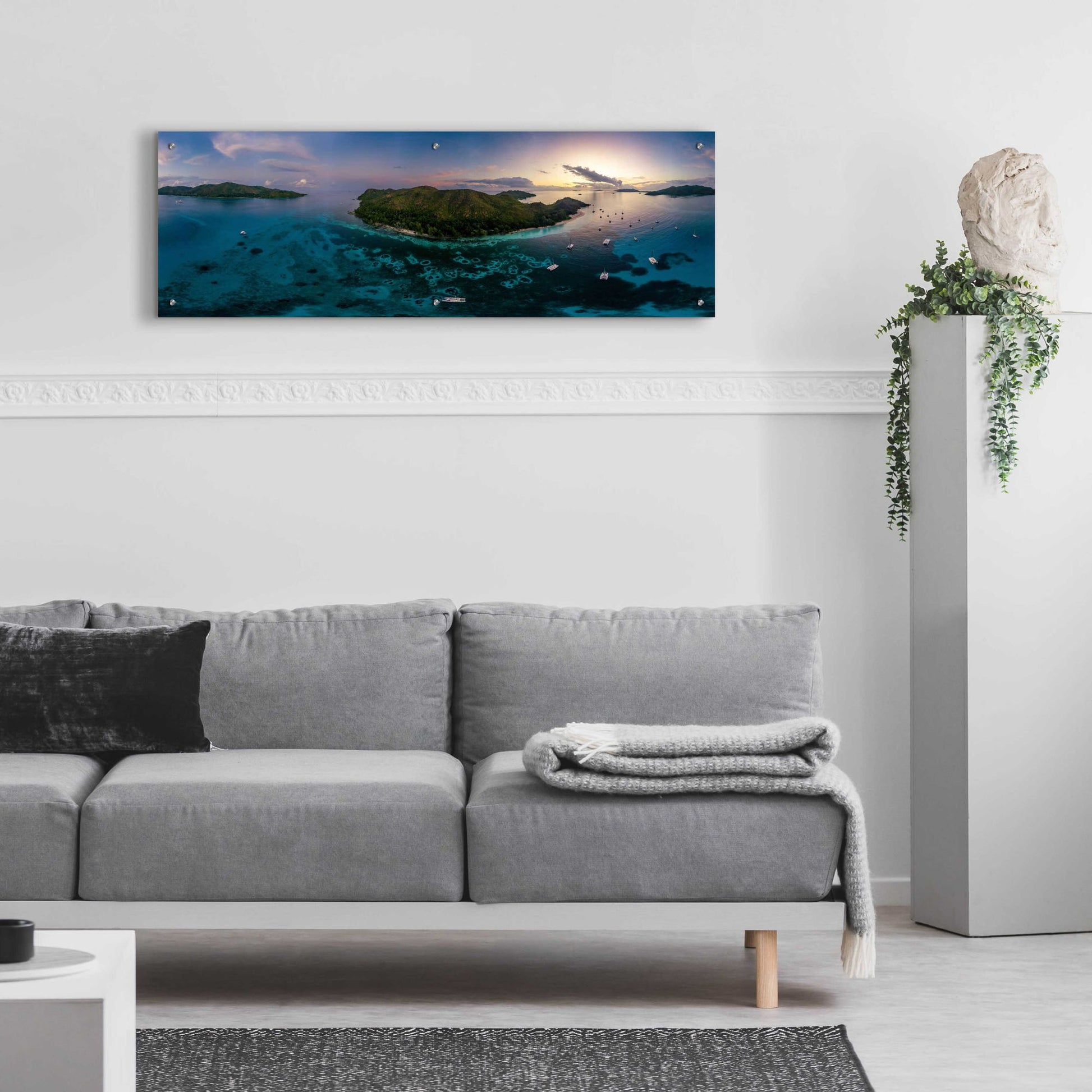 Epic Art 'Curieuse Island Seychelles Pano' by Epic Portfolio, Acrylic Glass Wall Art,48x16