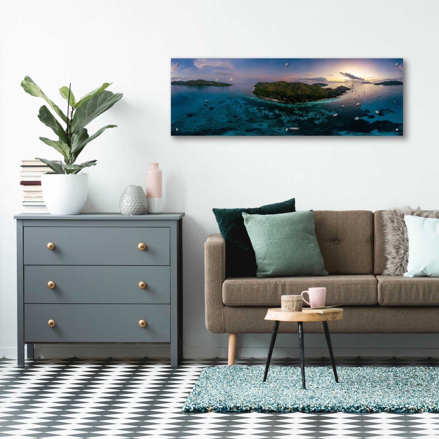 Epic Art 'Curieuse Island Seychelles Pano' by Epic Portfolio, Acrylic Glass Wall Art,48x16