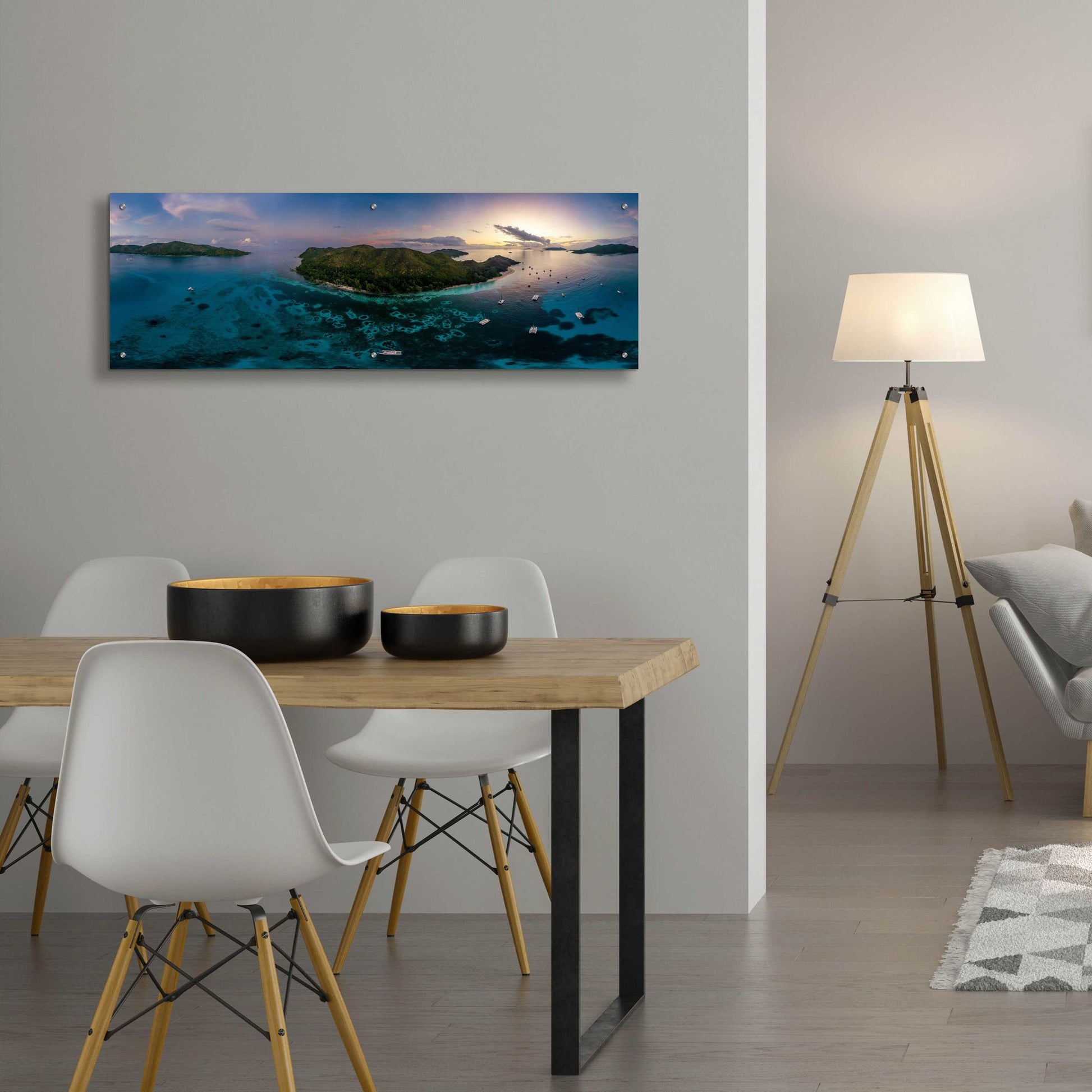 Epic Art 'Curieuse Island Seychelles Pano' by Epic Portfolio, Acrylic Glass Wall Art,48x16