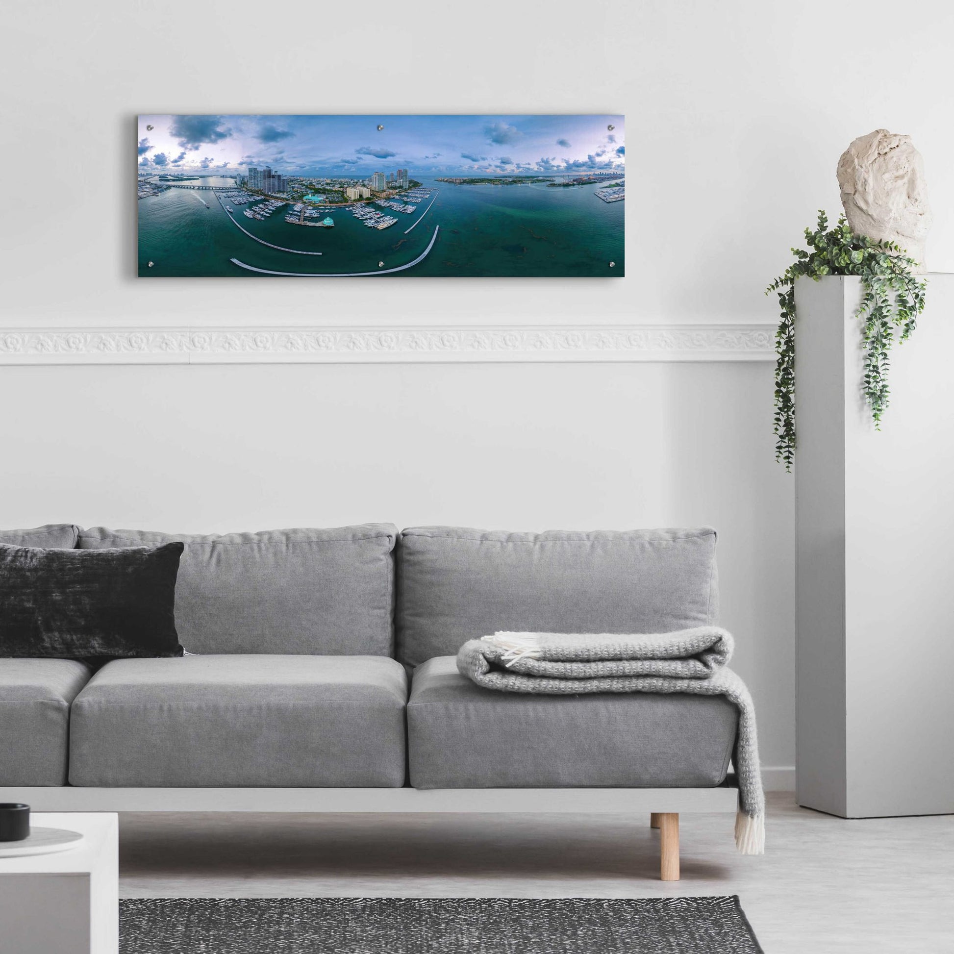 Epic Art 'Miami Twilight' by Epic Portfolio, Acrylic Glass Wall Art,48x16