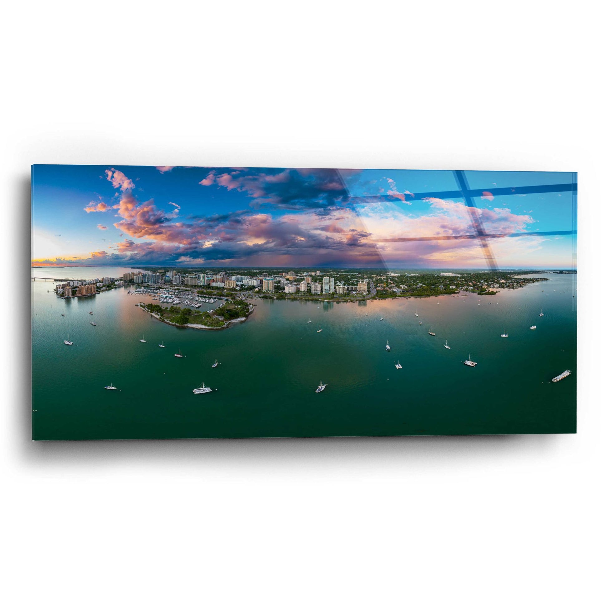 Epic Art 'Sarasota Sunset' by Epic Portfolio, Acrylic Glass Wall Art,24x12