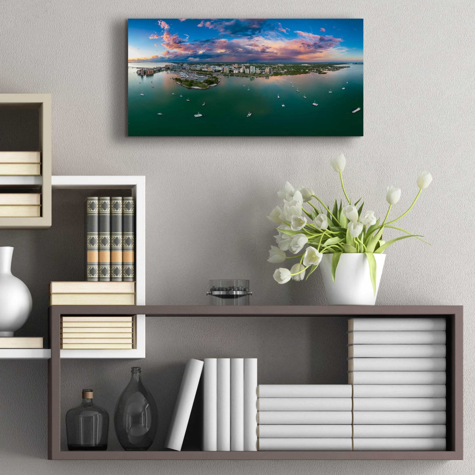 Epic Art 'Sarasota Sunset' by Epic Portfolio, Acrylic Glass Wall Art,24x12