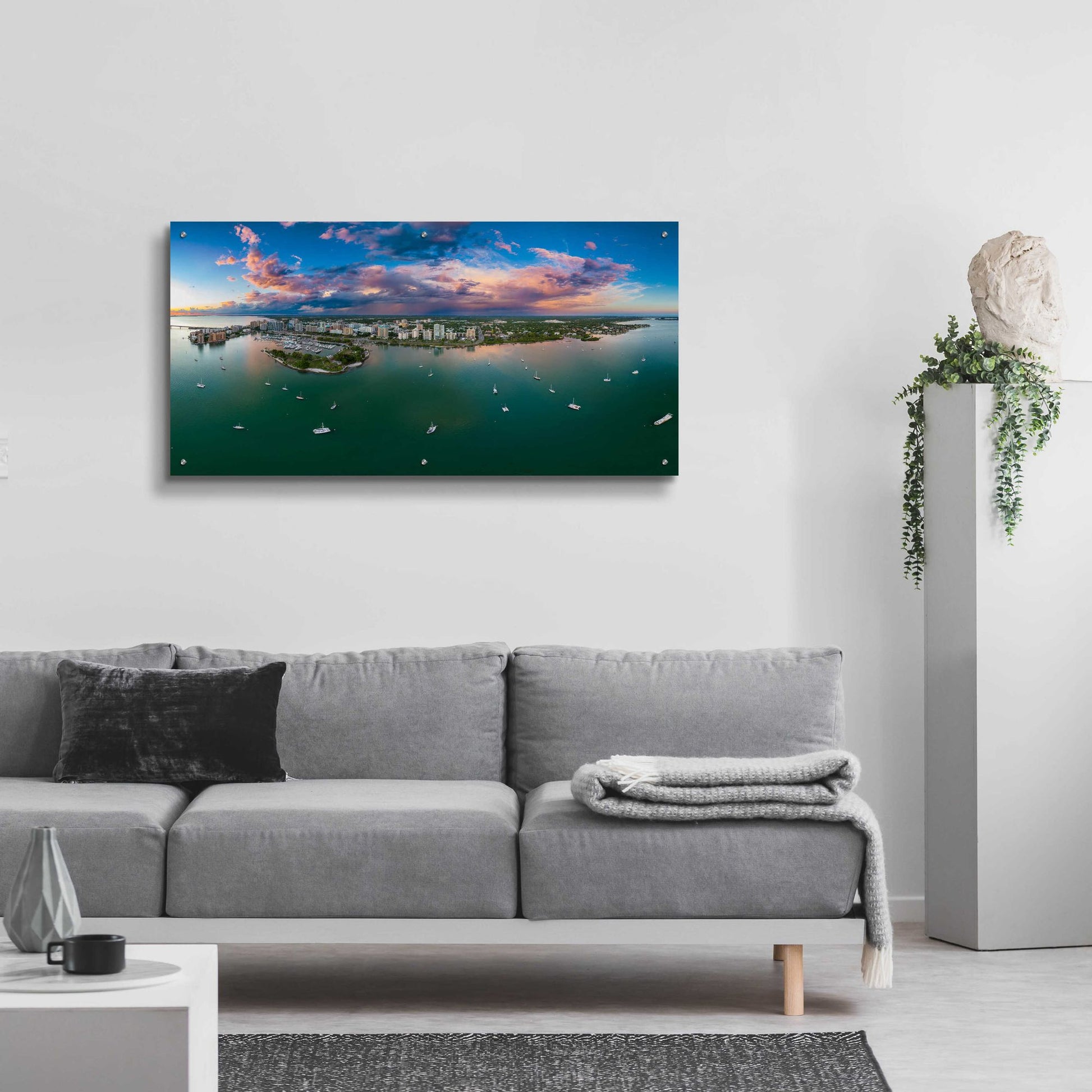 Epic Art 'Sarasota Sunset' by Epic Portfolio, Acrylic Glass Wall Art,48x24