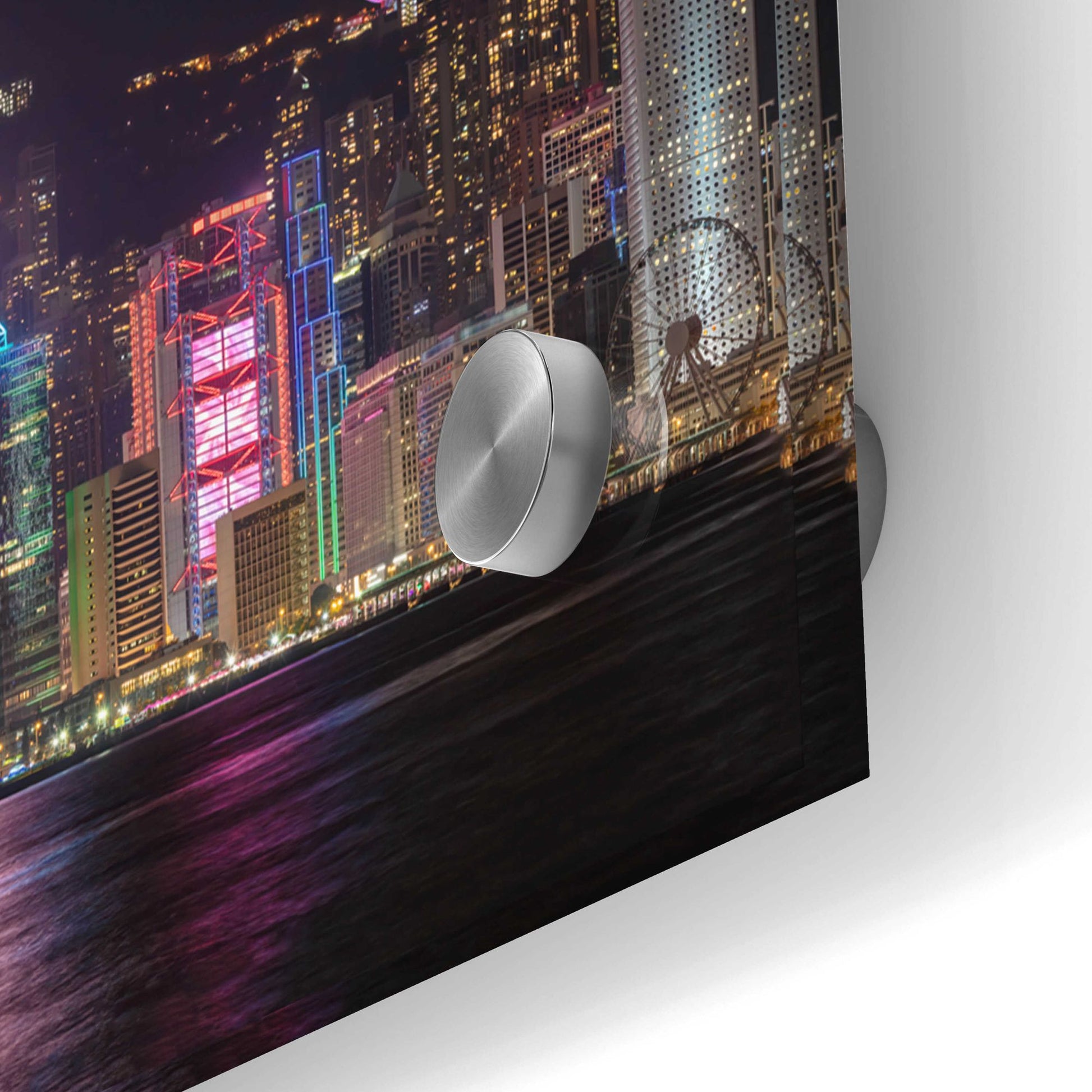 Epic Art 'Good Night Hong Kong' by Epic Portfolio, Acrylic Glass Wall Art,36x12