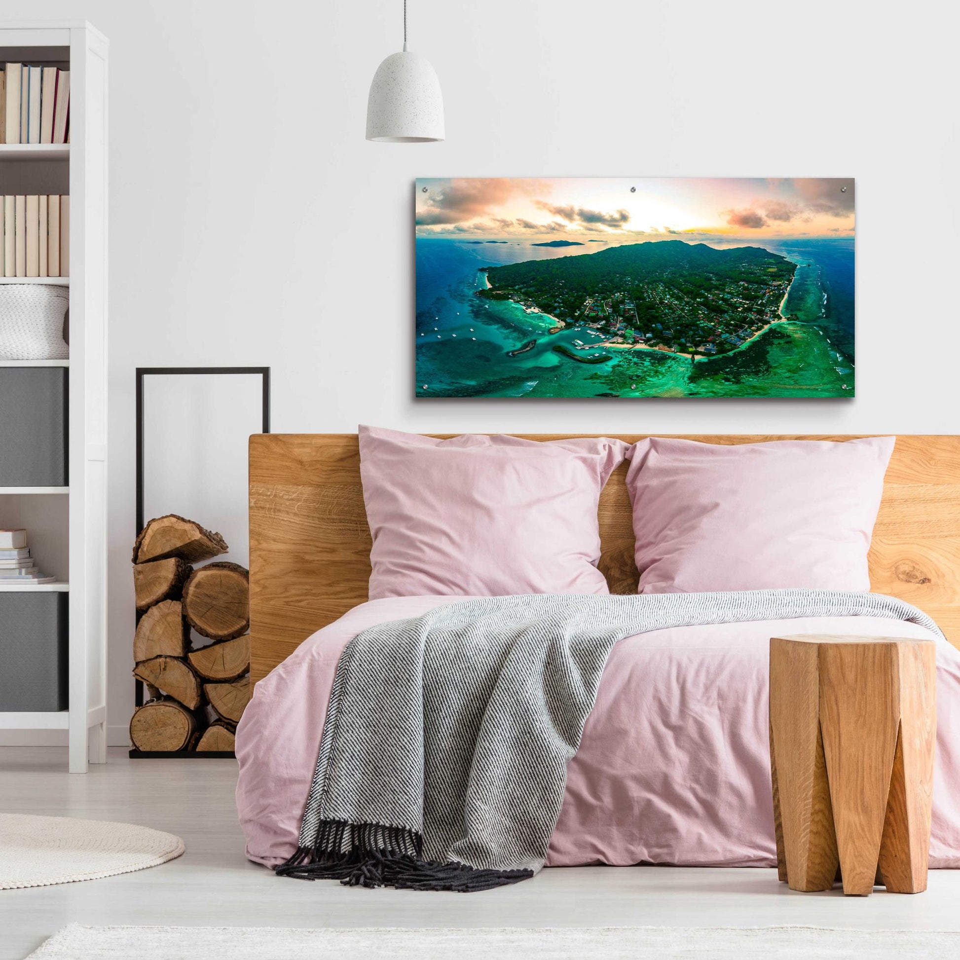 Epic Art 'La Digue 3' by Epic Portfolio, Acrylic Glass Wall Art,48x24