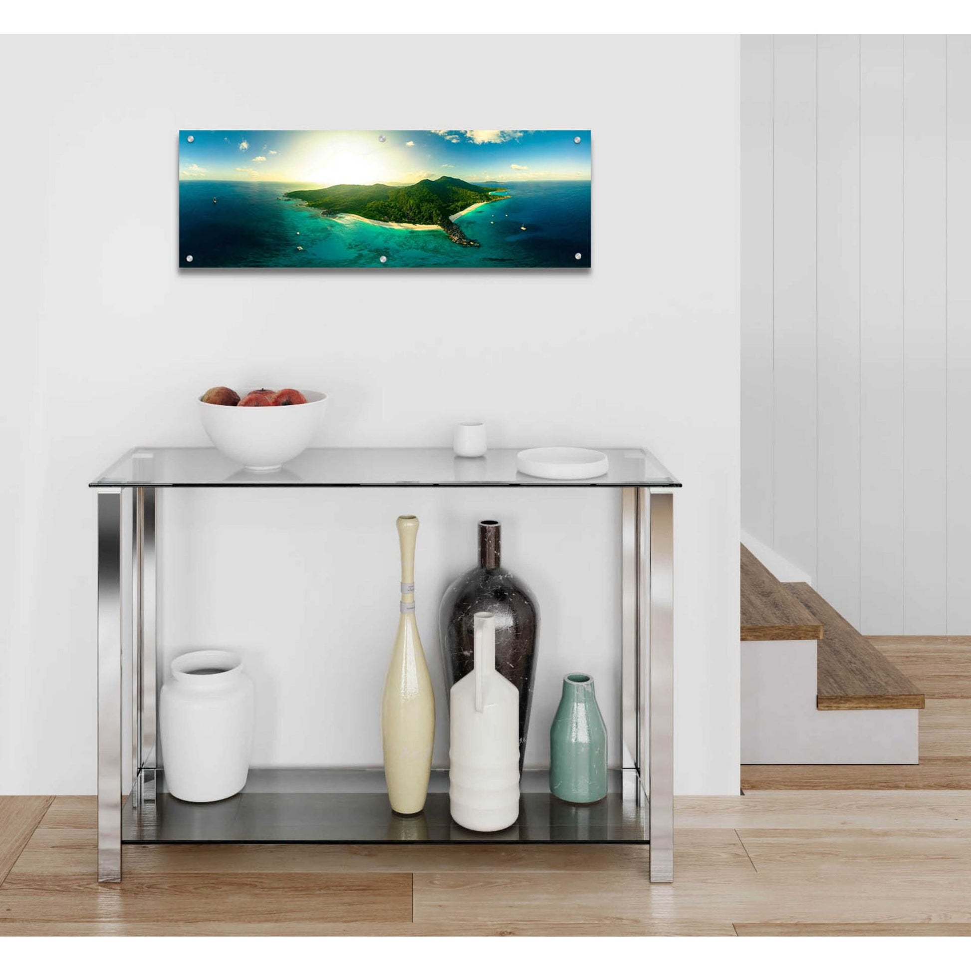 Epic Art 'LaDigue' by Epic Portfolio, Acrylic Glass Wall Art,36x12