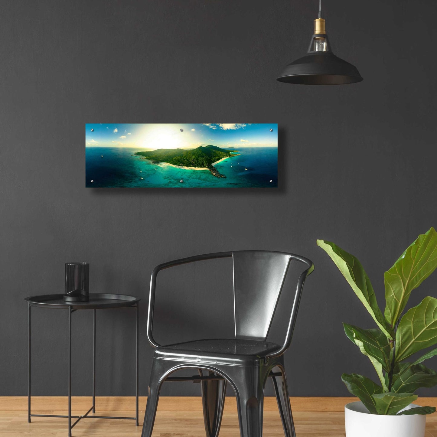 Epic Art 'LaDigue' by Epic Portfolio, Acrylic Glass Wall Art,36x12