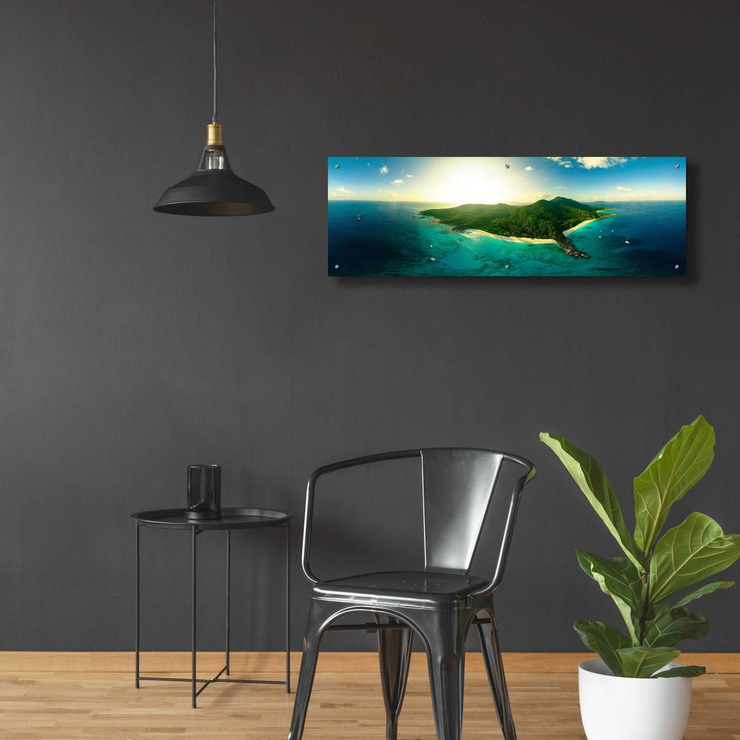 Epic Art 'LaDigue' by Epic Portfolio, Acrylic Glass Wall Art,48x16