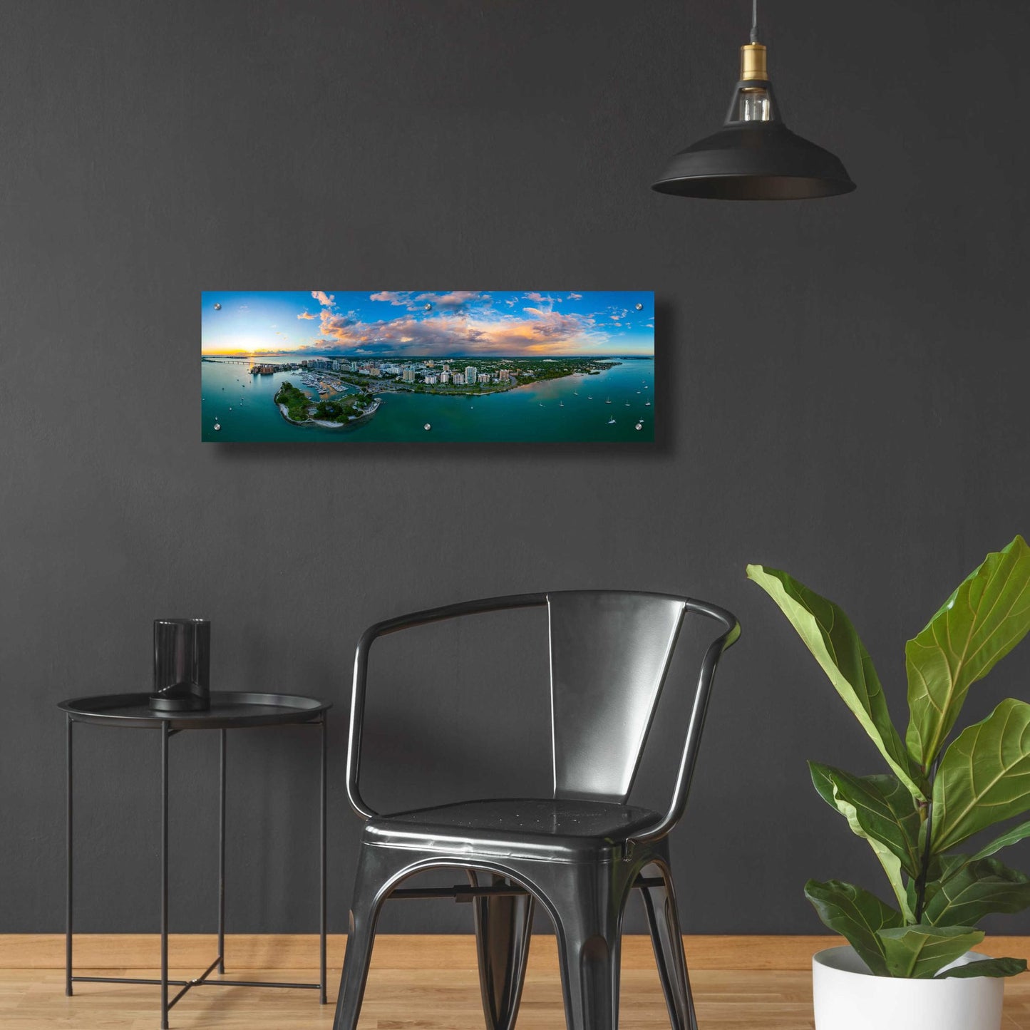 Epic Art 'Sarasota Sunset 2' by Epic Portfolio, Acrylic Glass Wall Art,36x12