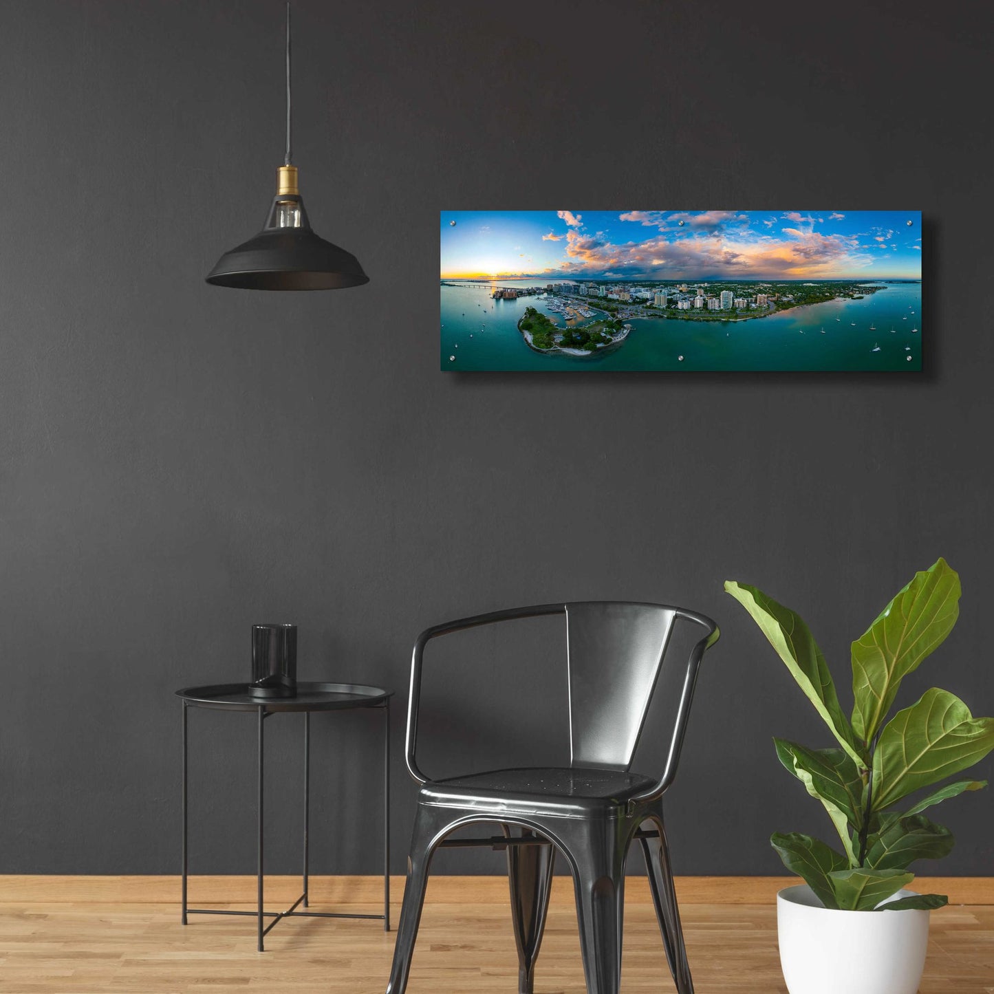 Epic Art 'Sarasota Sunset 2' by Epic Portfolio, Acrylic Glass Wall Art,48x16