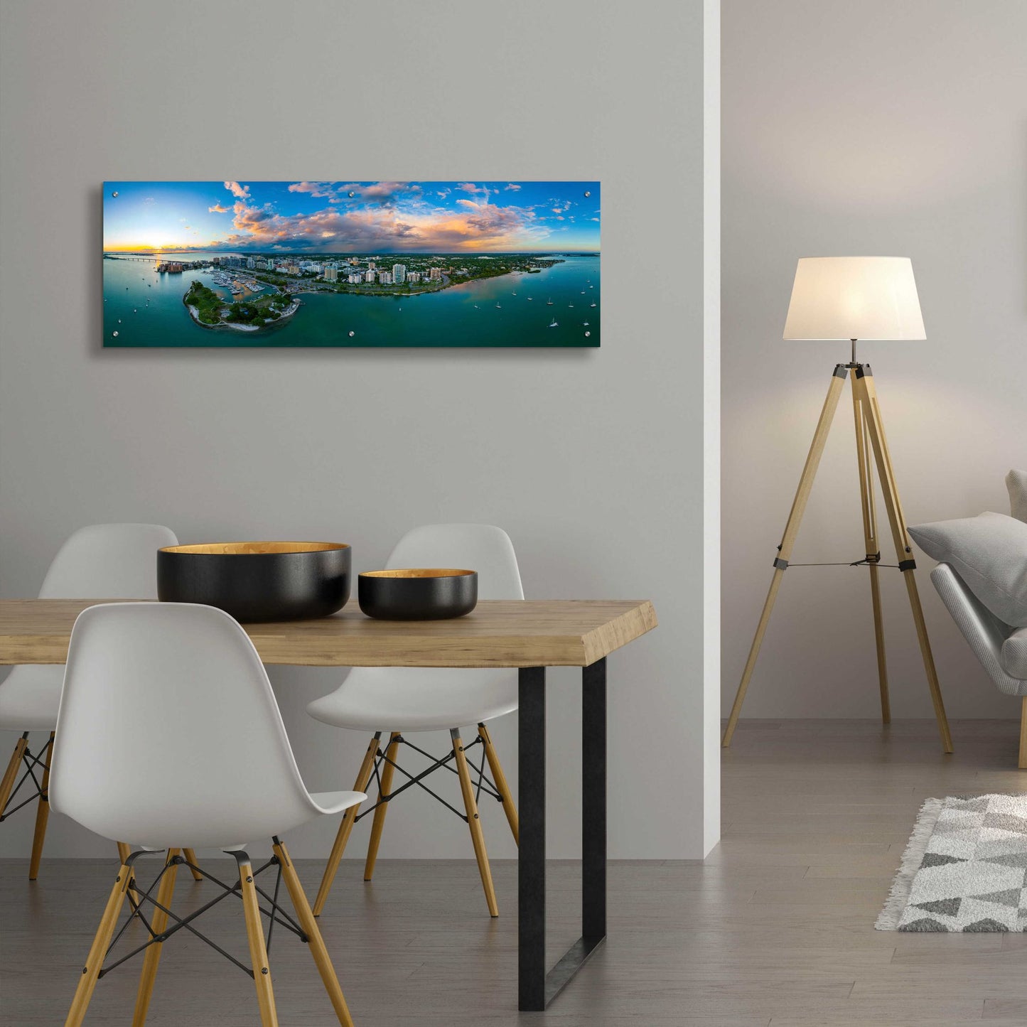 Epic Art 'Sarasota Sunset 2' by Epic Portfolio, Acrylic Glass Wall Art,48x16