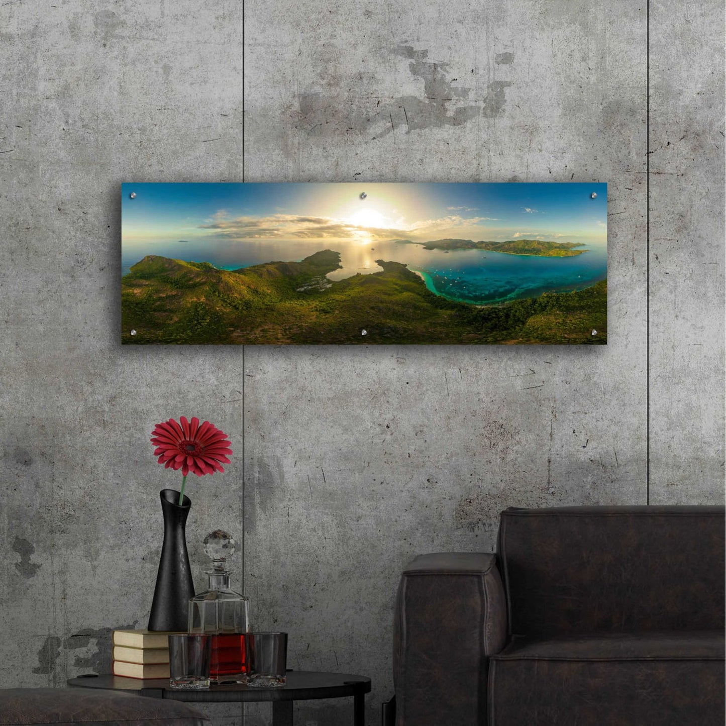 Epic Art 'Seychelles - Inside Curios Island' by Epic Portfolio, Acrylic Glass Wall Art,48x16