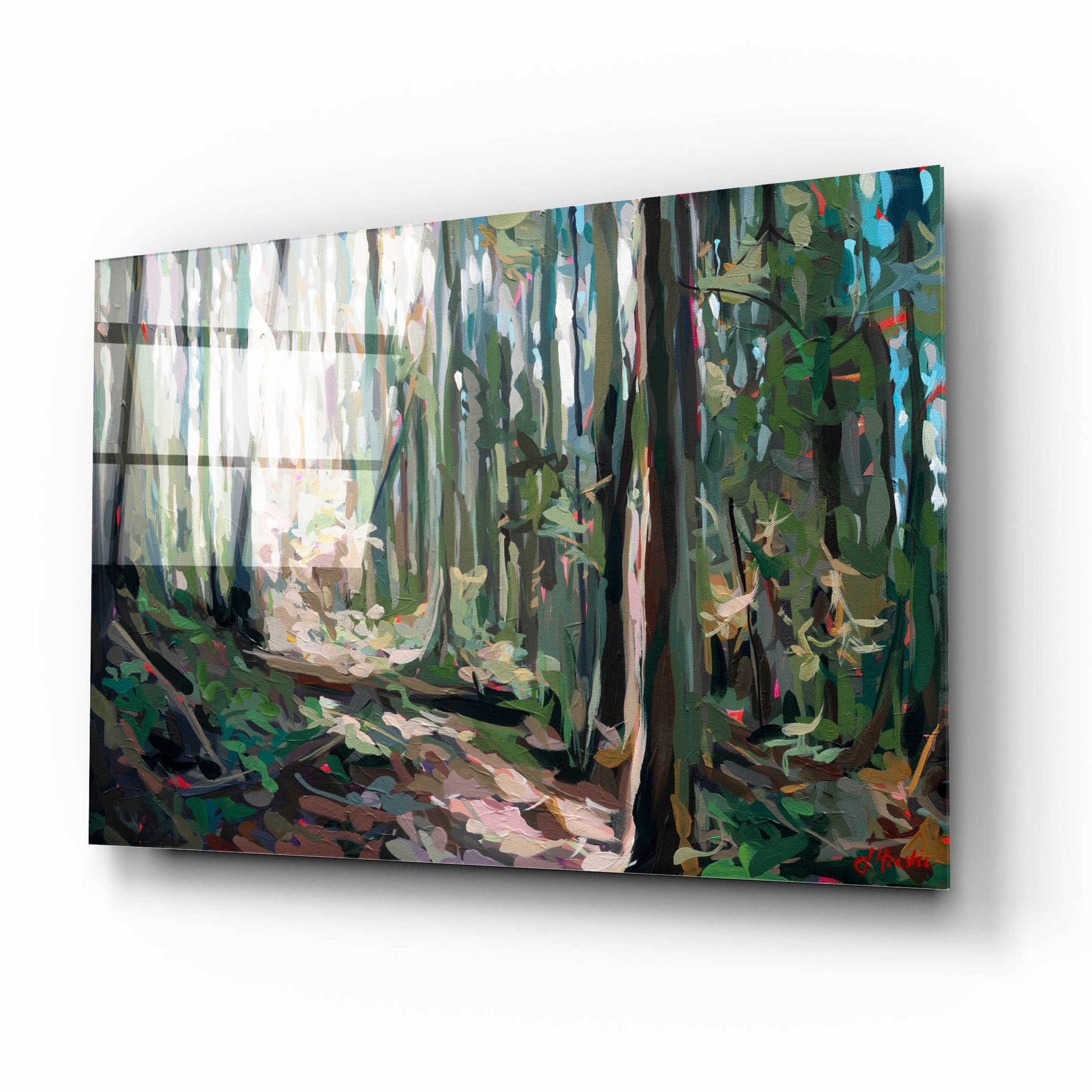 Epic Art 'Forest Light' by Joanne Hastie, Acrylic Glass Wall Art,16x12