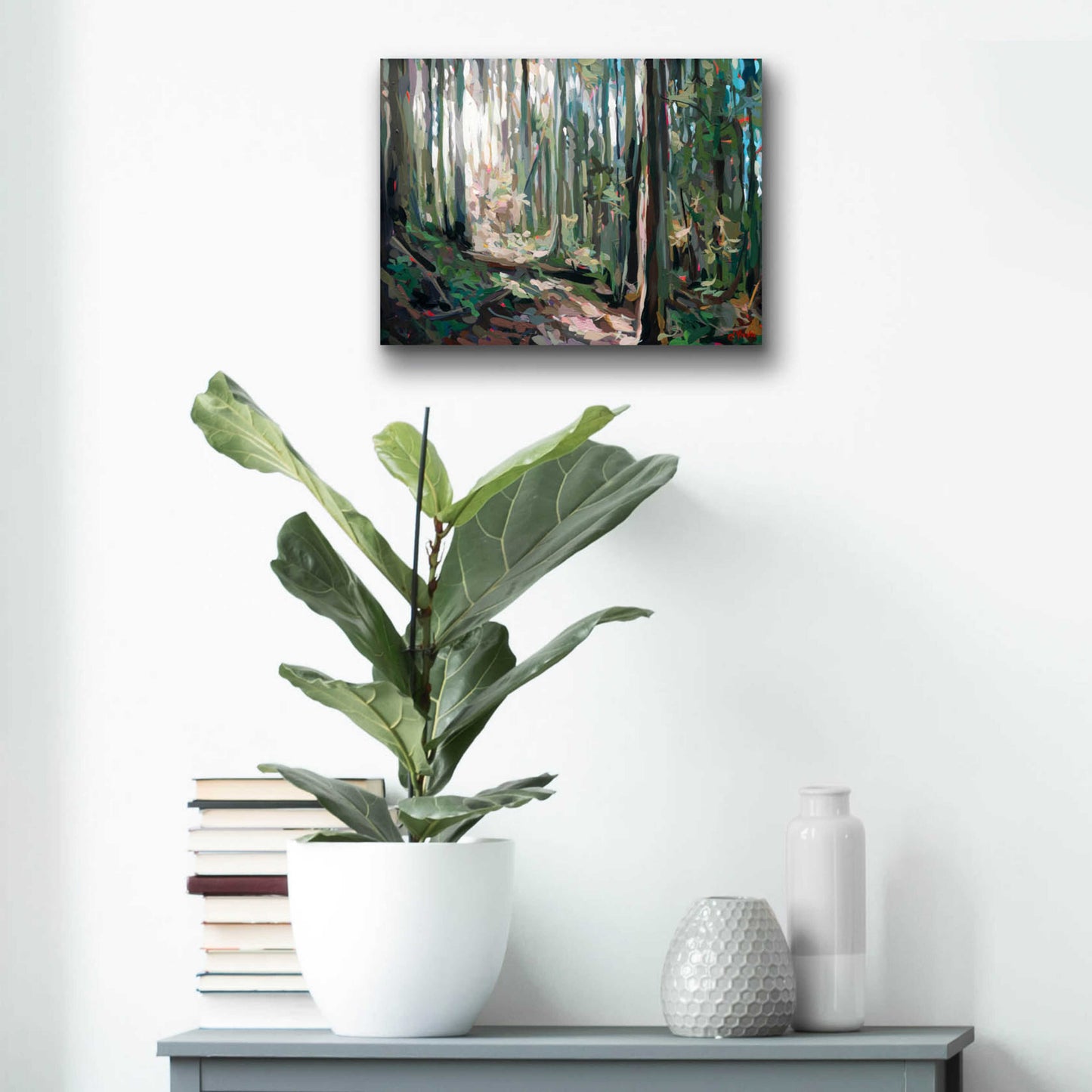 Epic Art 'Forest Light' by Joanne Hastie, Acrylic Glass Wall Art,16x12