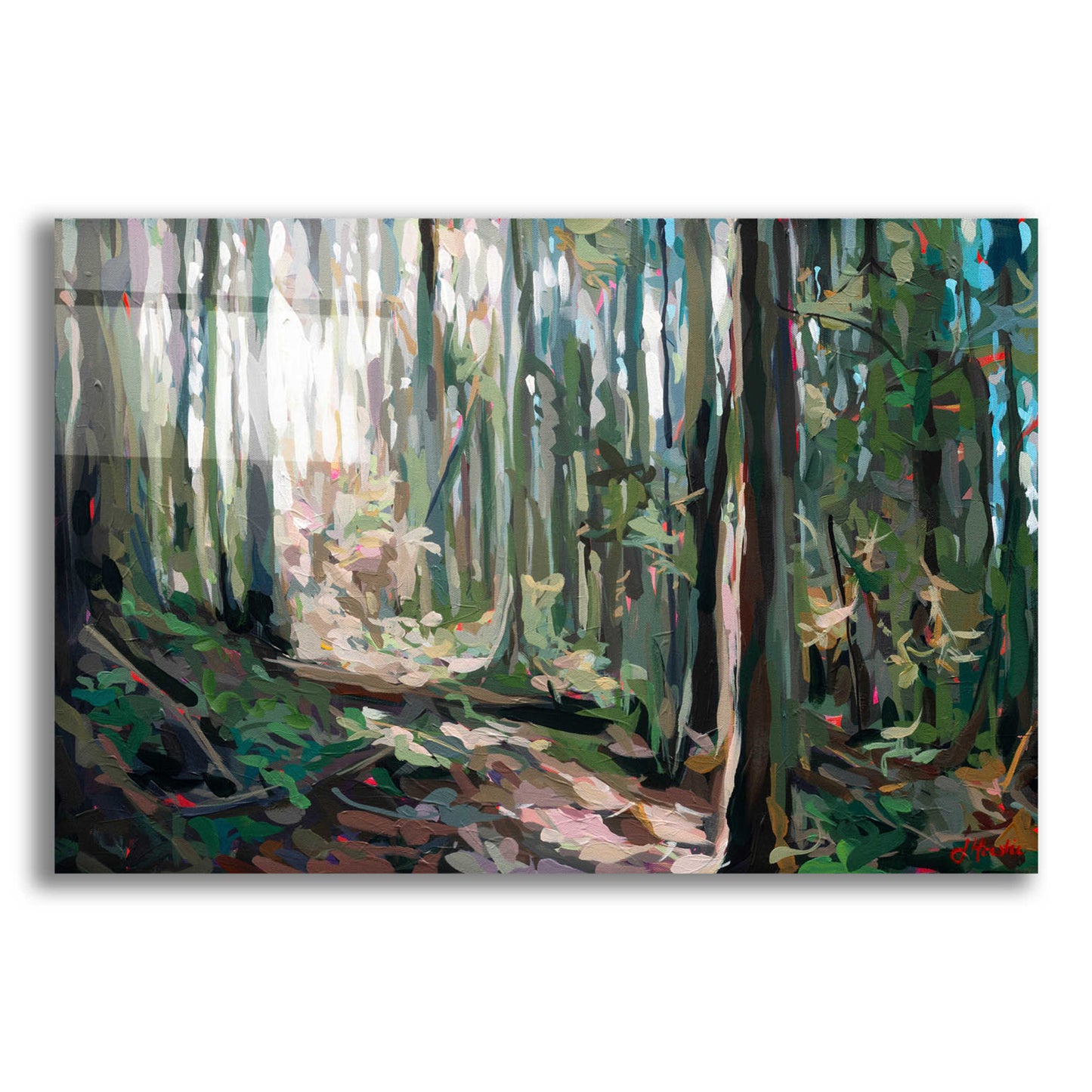 Epic Art 'Forest Light' by Joanne Hastie, Acrylic Glass Wall Art,16x12