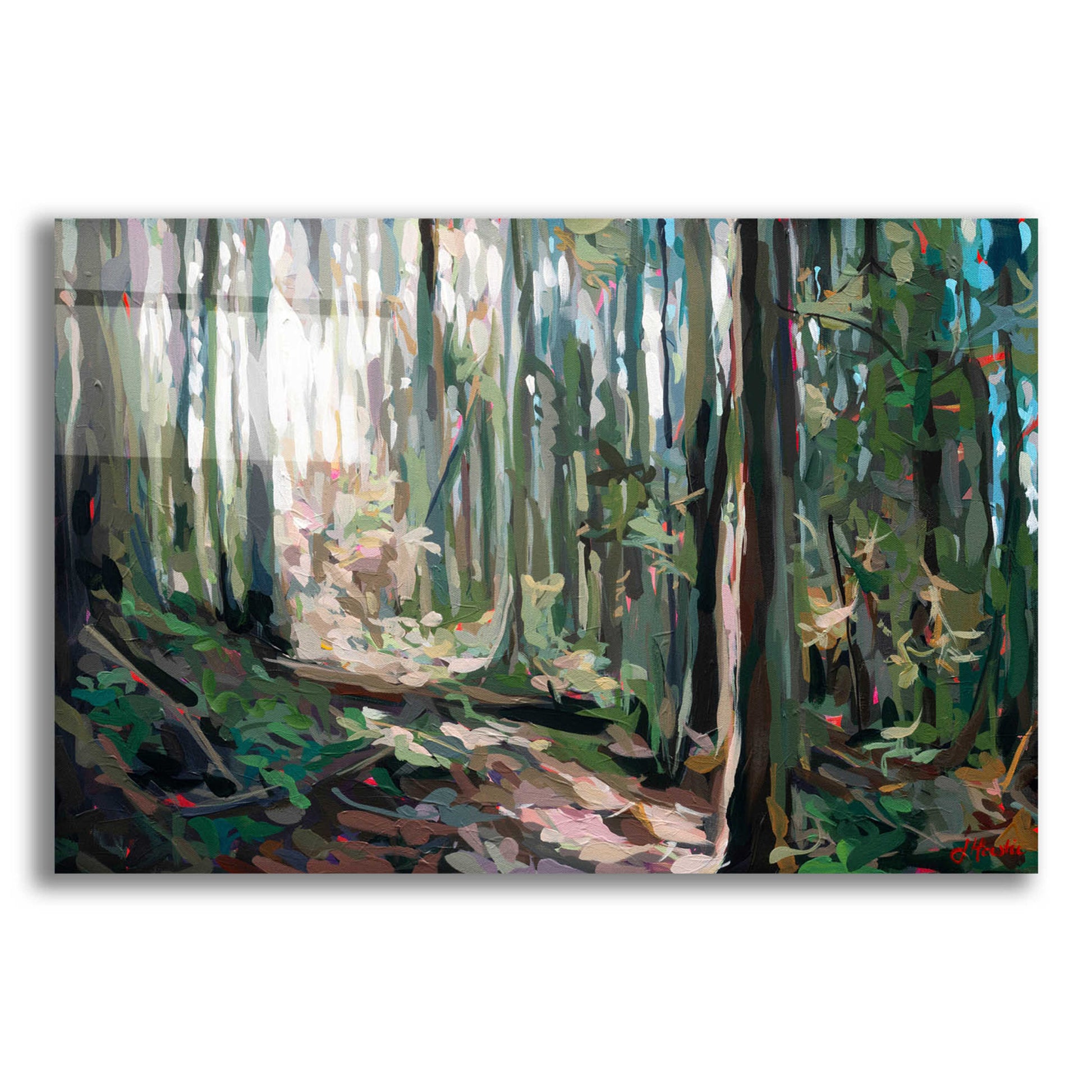 Epic Art 'Forest Light' by Joanne Hastie, Acrylic Glass Wall Art,16x12