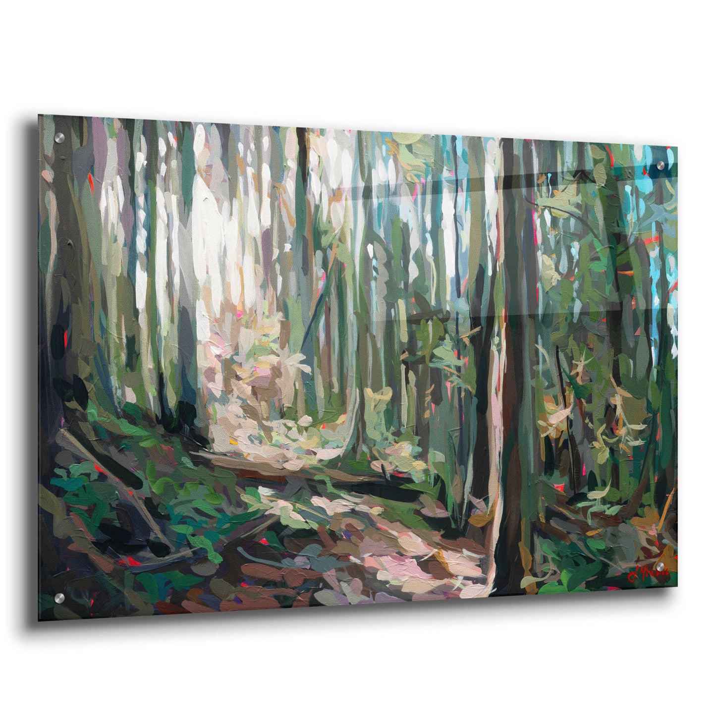 Epic Art 'Forest Light' by Joanne Hastie, Acrylic Glass Wall Art,36x24