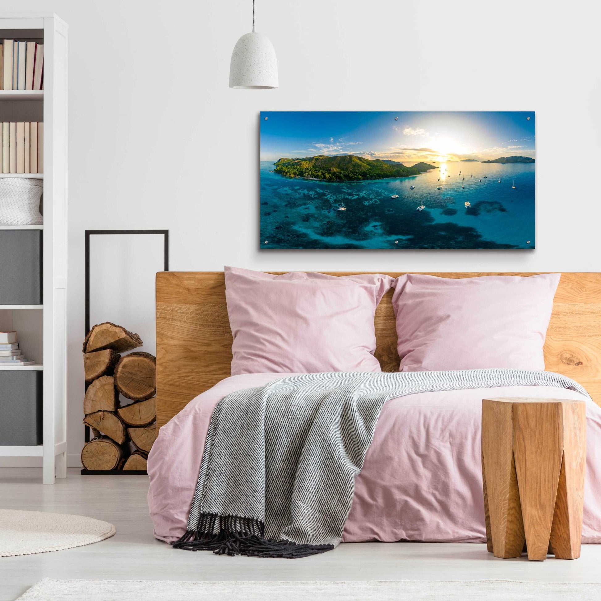 Epic Art 'Seychelles Dreams' by Epic Portfolio, Acrylic Glass Wall Art,48x24