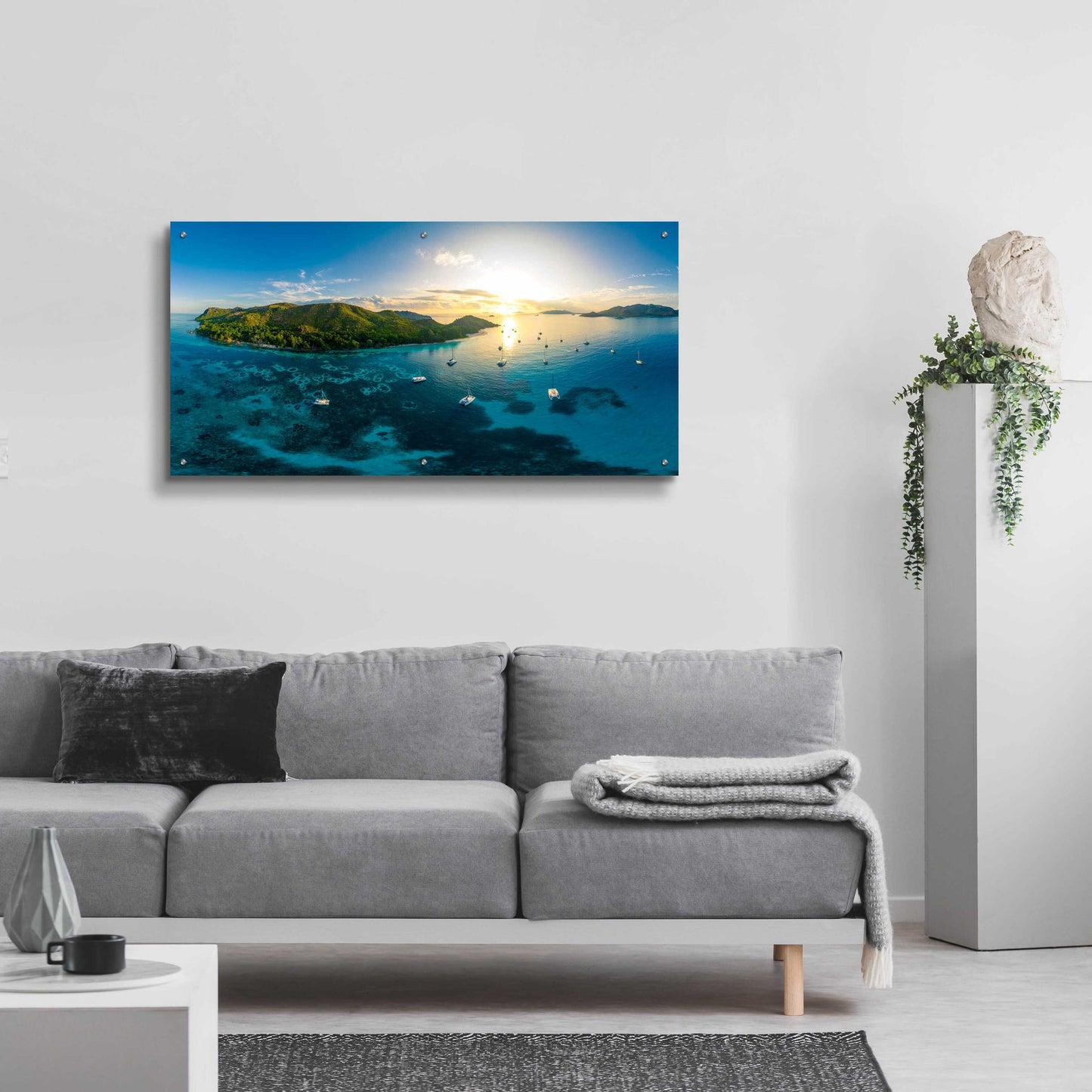 Epic Art 'Seychelles Dreams' by Epic Portfolio, Acrylic Glass Wall Art,48x24