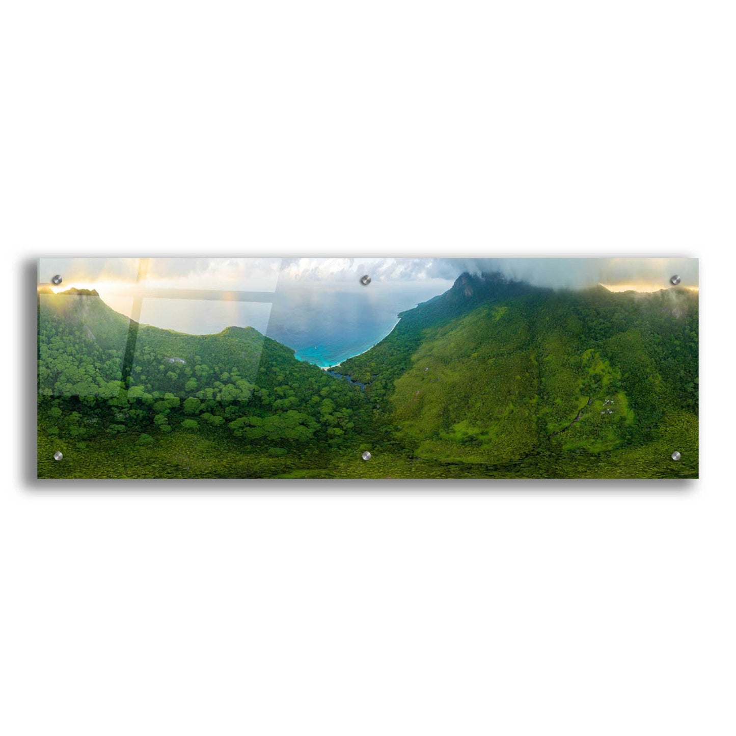 Epic Art 'Seychelles Forest' by Epic Portfolio, Acrylic Glass Wall Art,36x12