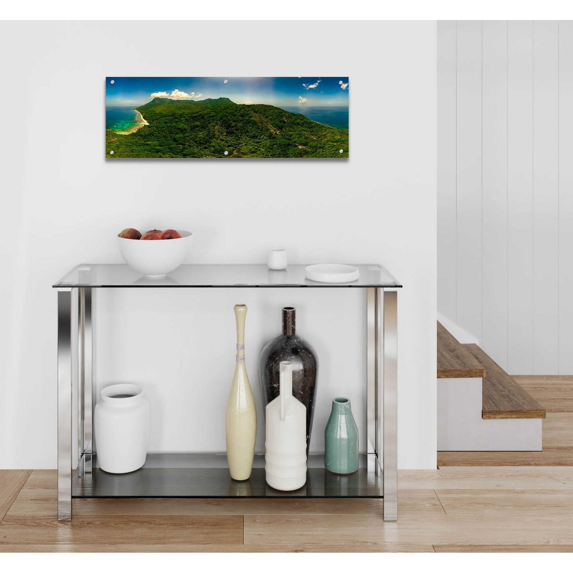 Epic Art 'Seychelles -Inside Siloutte Island ' by Epic Portfolio, Acrylic Glass Wall Art,36x12