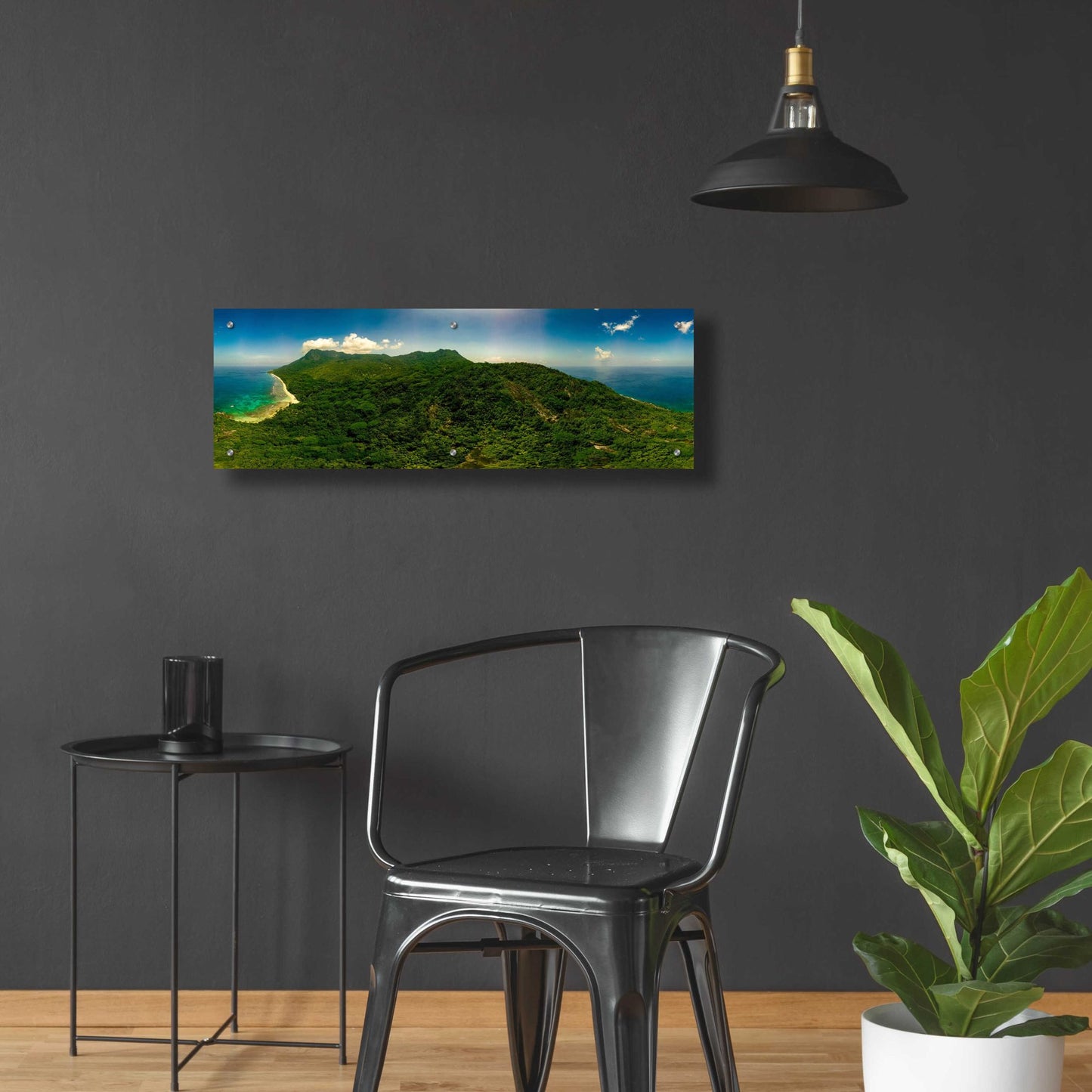 Epic Art 'Seychelles -Inside Siloutte Island ' by Epic Portfolio, Acrylic Glass Wall Art,36x12