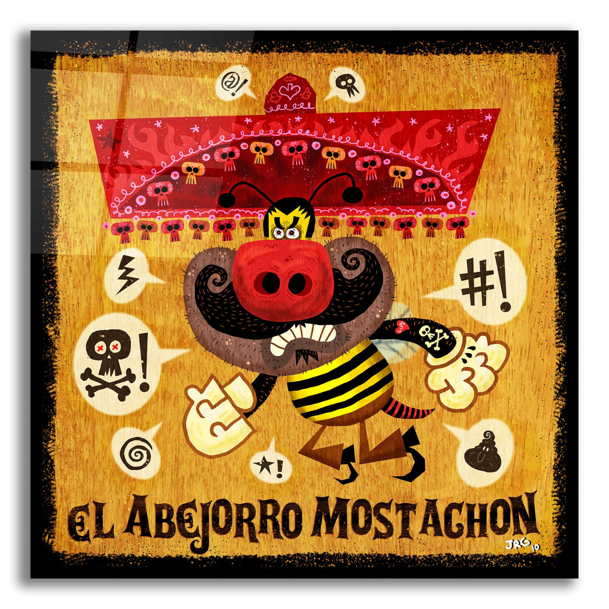 Epic Art 'Abejorro Mostachon' by Jorge R. Gutierrez,12x12