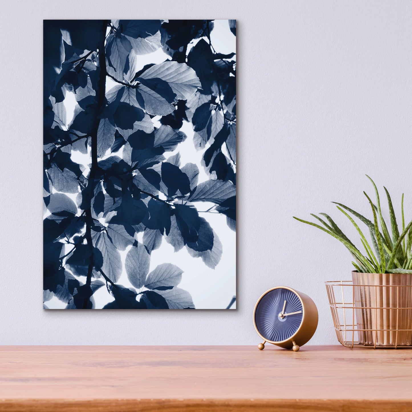 Epic Art 'Indigo Leaves' by Lexie Greer,12x16