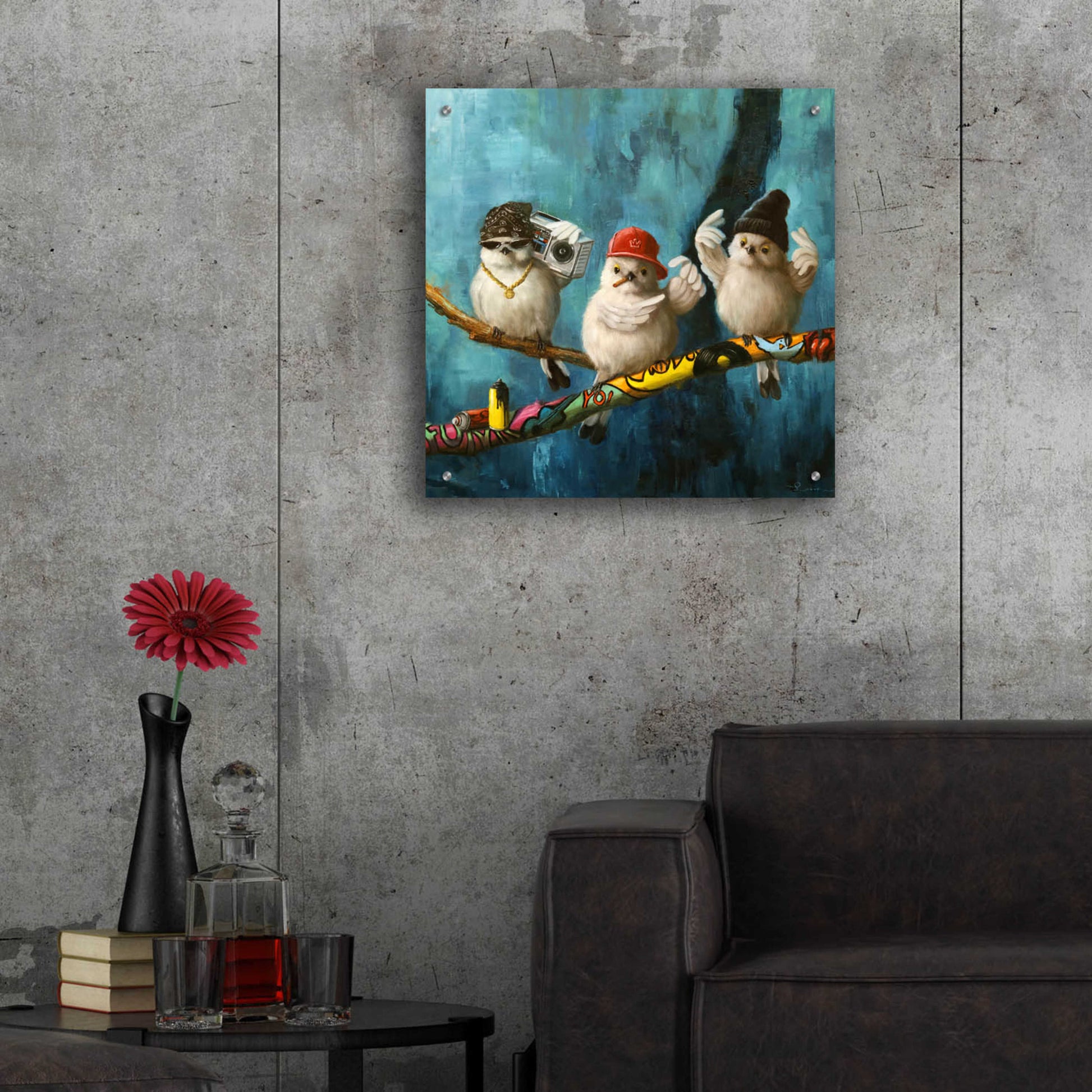 Epic Art 'Birdz in da Hood No. 2' by Lucia Heffernan,24x24