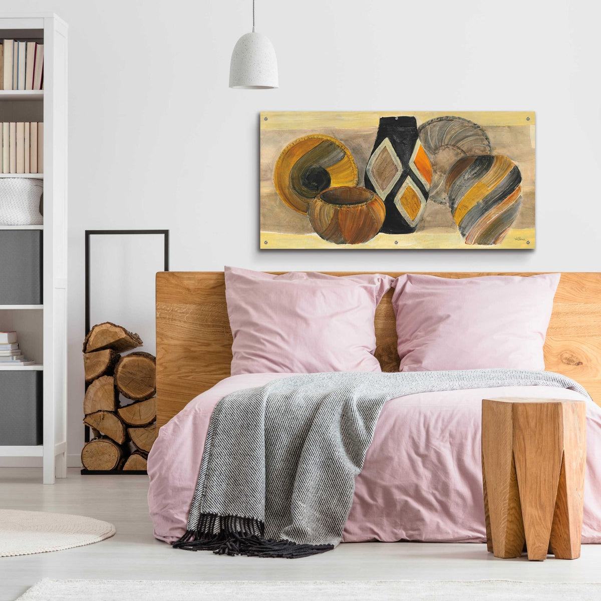 Swirling Still Life by Albena Hristova - 48x24 acrylic wall art in a room