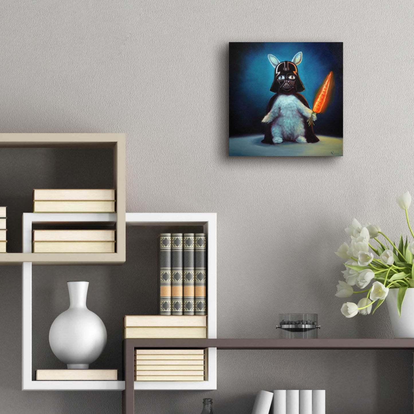 Epic Art 'Bunny Vader' by Lucia Heffernan,12x12