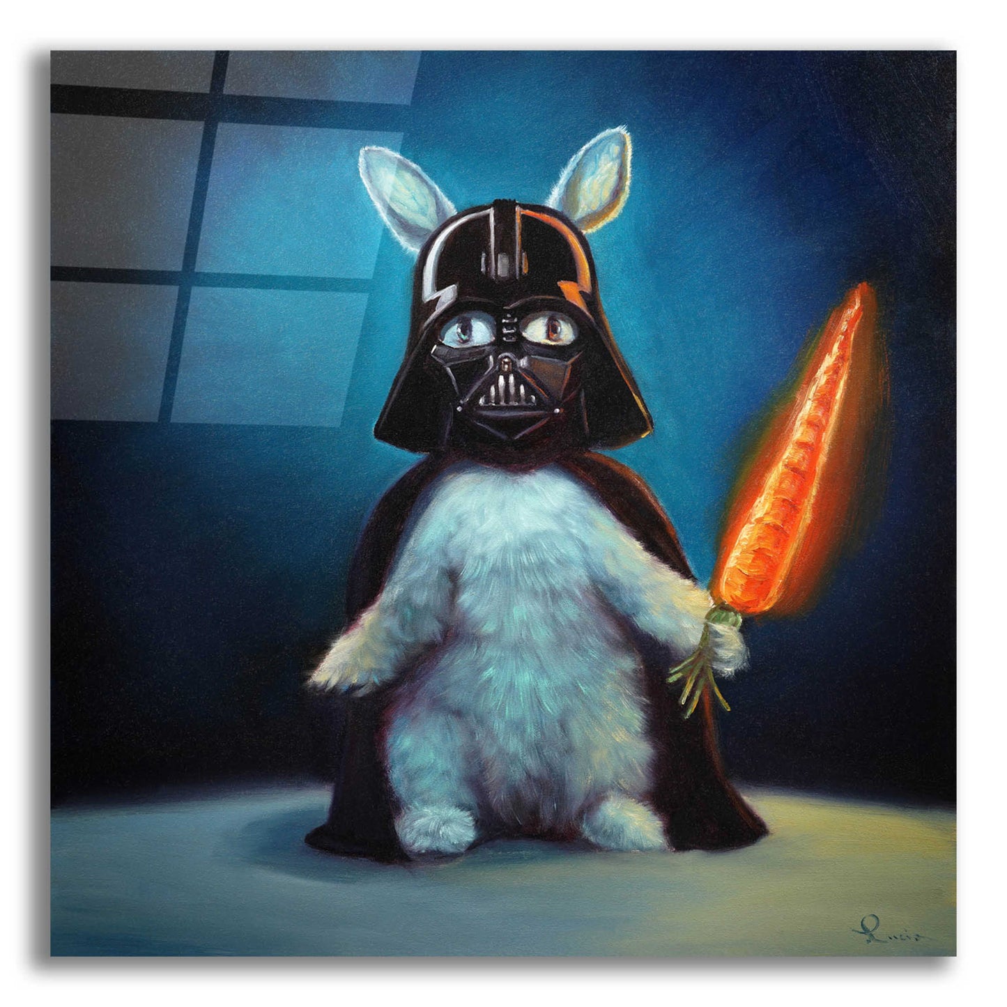 Epic Art 'Bunny Vader' by Lucia Heffernan,12x12