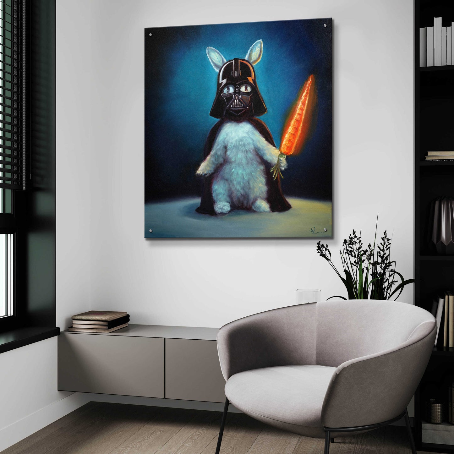 Epic Art 'Bunny Vader' by Lucia Heffernan,36x36