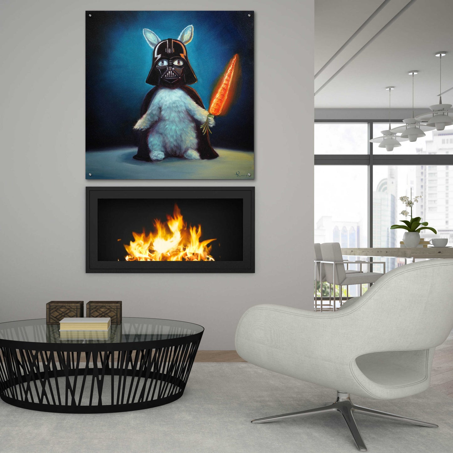 Epic Art 'Bunny Vader' by Lucia Heffernan,36x36