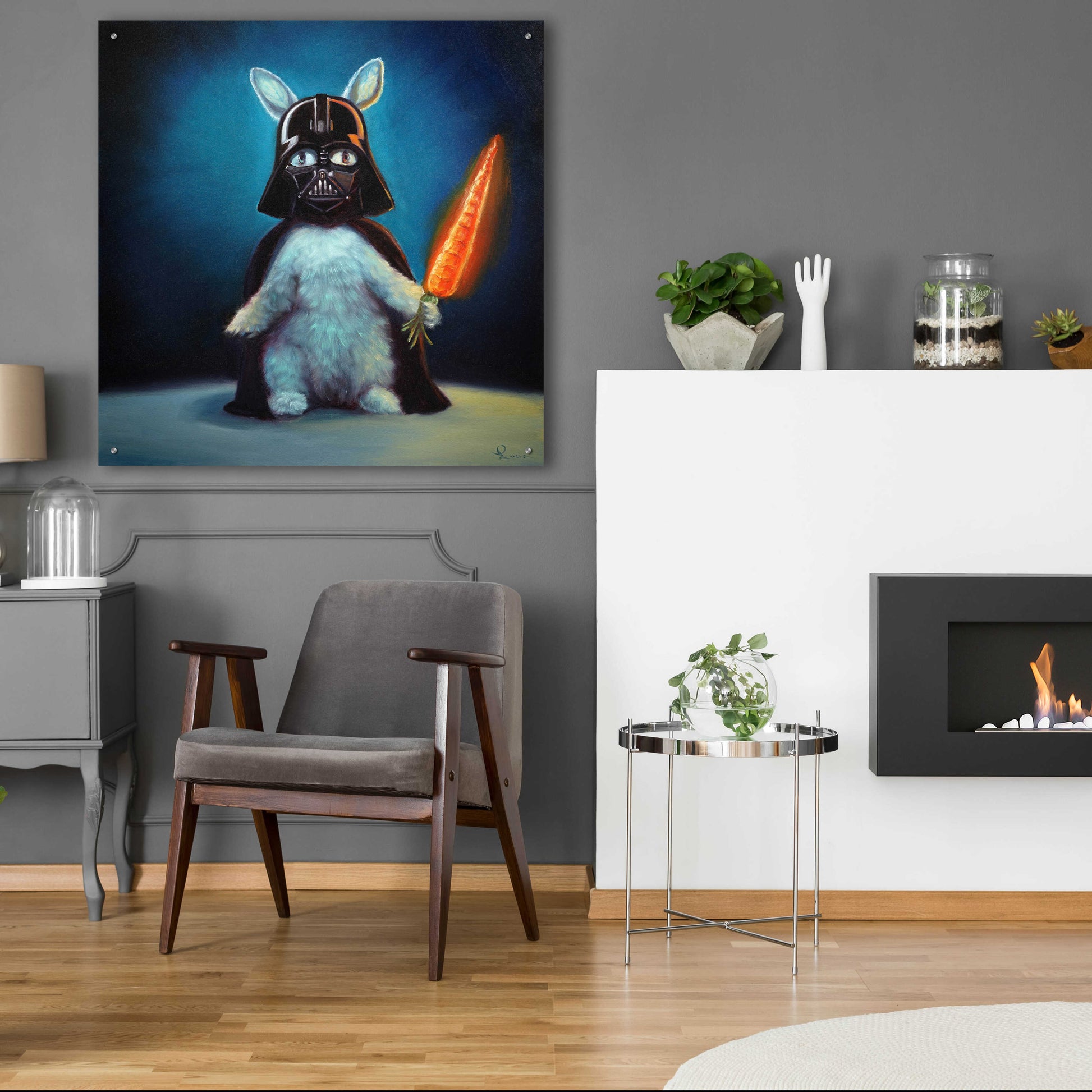 Epic Art 'Bunny Vader' by Lucia Heffernan,36x36