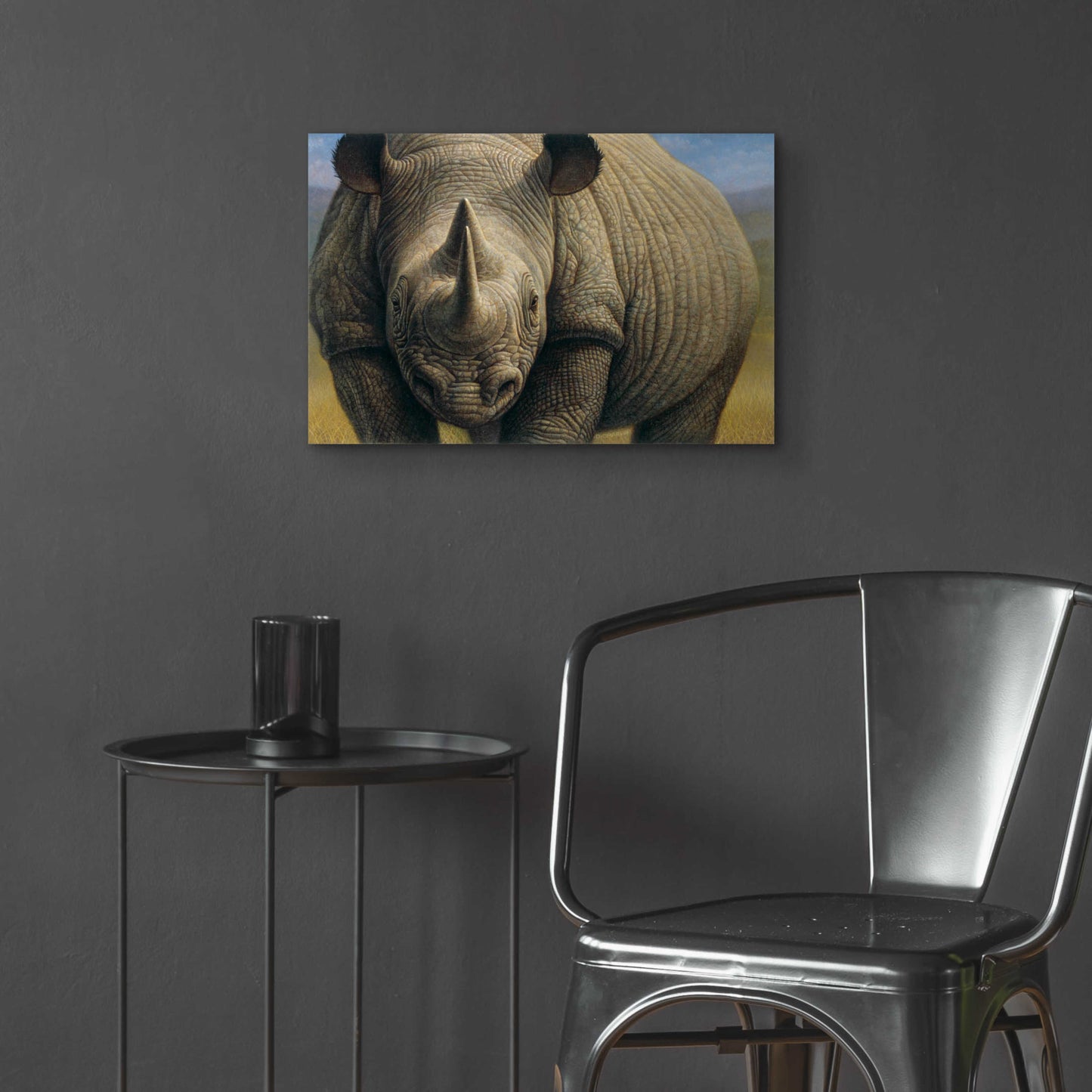 Epic Art 'Rhinos' by Dan Craig, Acrylic Glass Wall Art,24x16