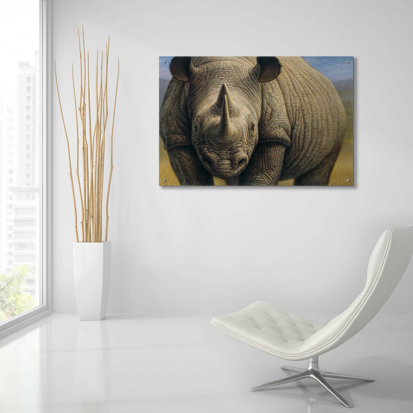 Epic Art 'Rhinos' by Dan Craig, Acrylic Glass Wall Art,36x24