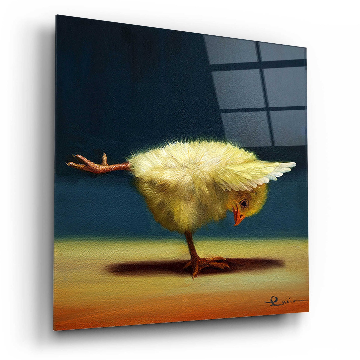 Epic Art 'Yoga Chick Balancing Beam' by Lucia Heffernan,12x12