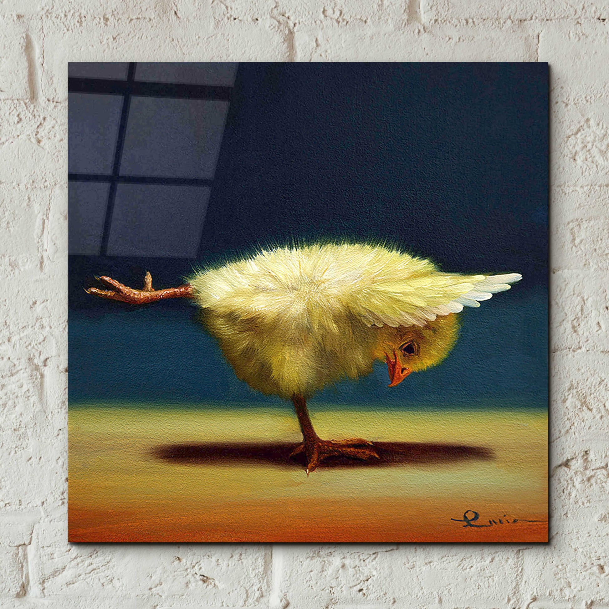 Epic Art 'Yoga Chick Balancing Beam' by Lucia Heffernan,12x12