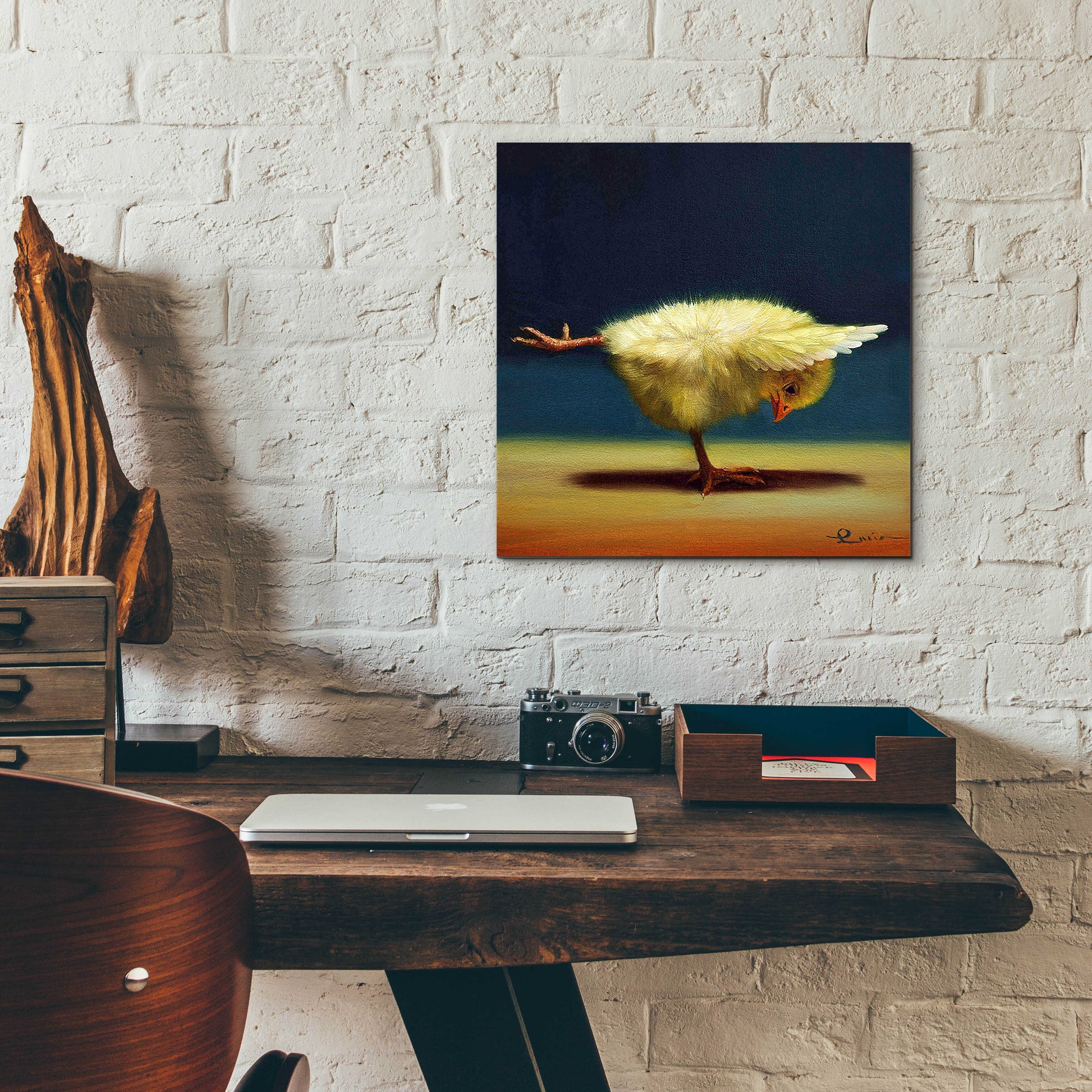 Epic Art 'Yoga Chick Balancing Beam' by Lucia Heffernan,12x12