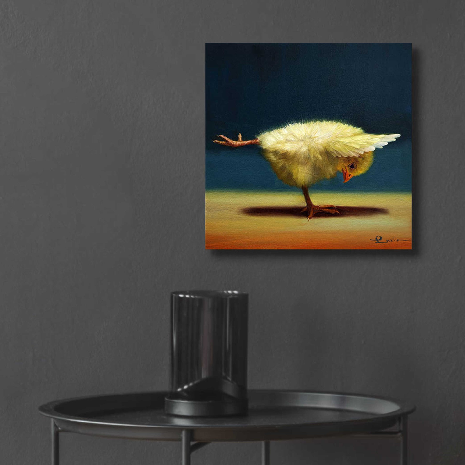 Epic Art 'Yoga Chick Balancing Beam' by Lucia Heffernan,12x12