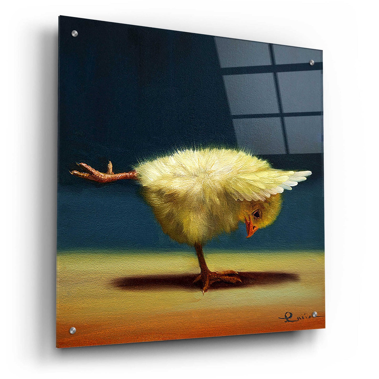 Epic Art 'Yoga Chick Balancing Beam' by Lucia Heffernan,24x24