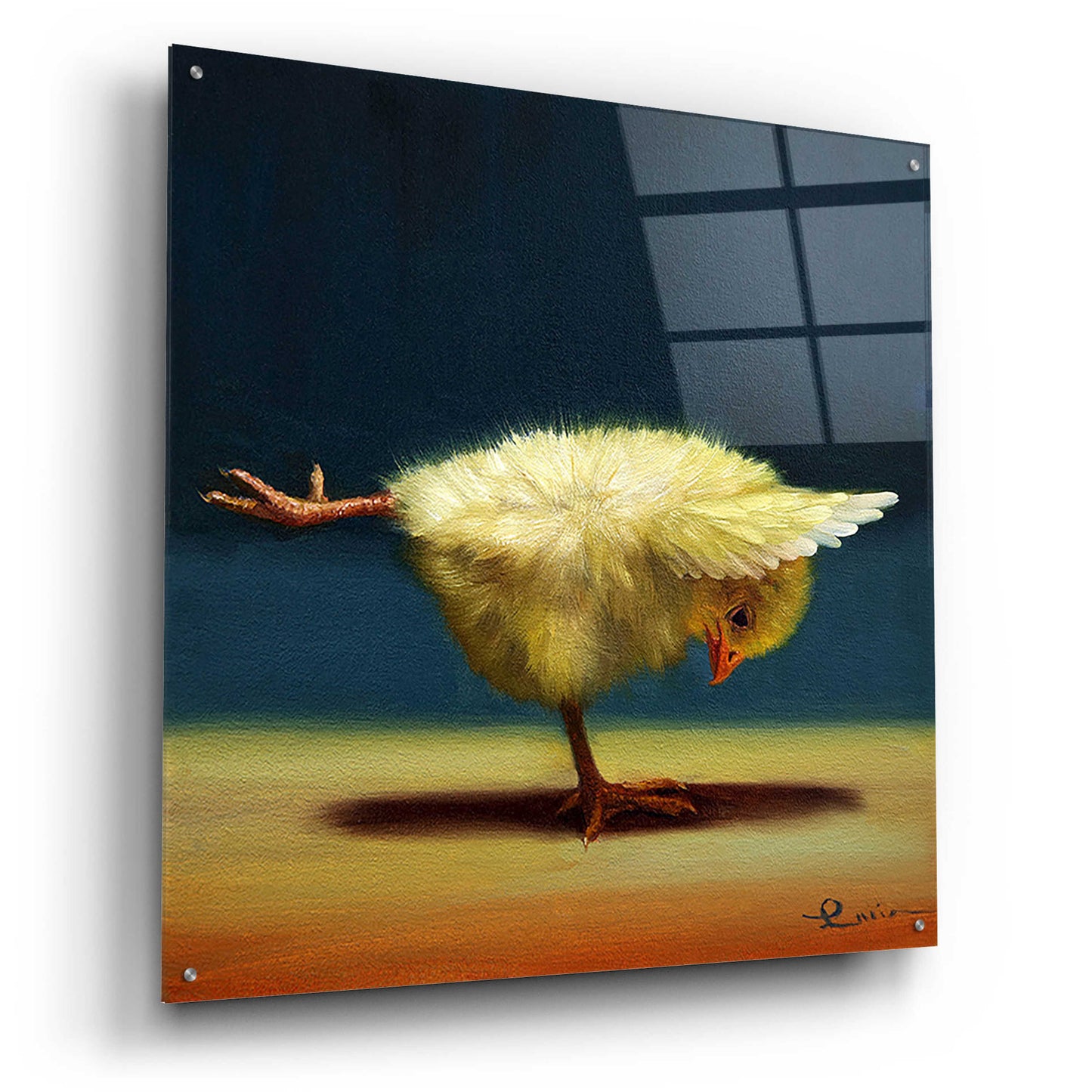 Epic Art 'Yoga Chick Balancing Beam' by Lucia Heffernan,36x36