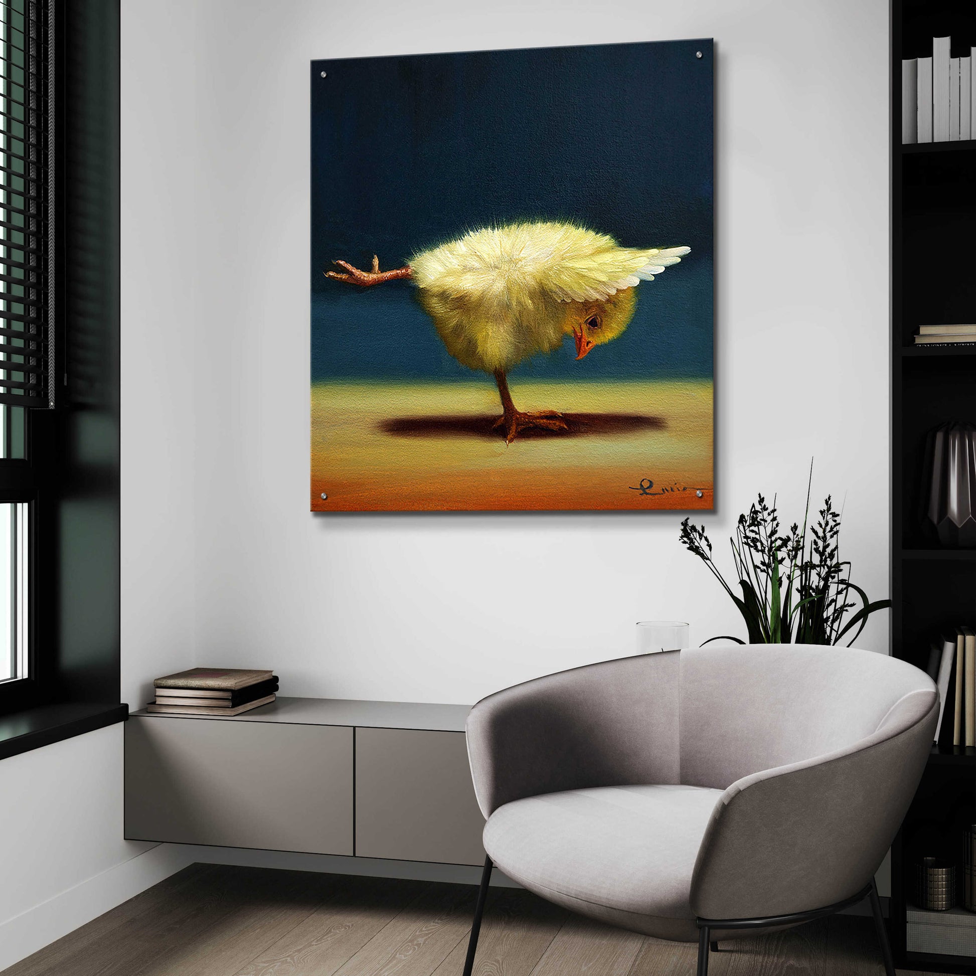 Epic Art 'Yoga Chick Balancing Beam' by Lucia Heffernan,36x36