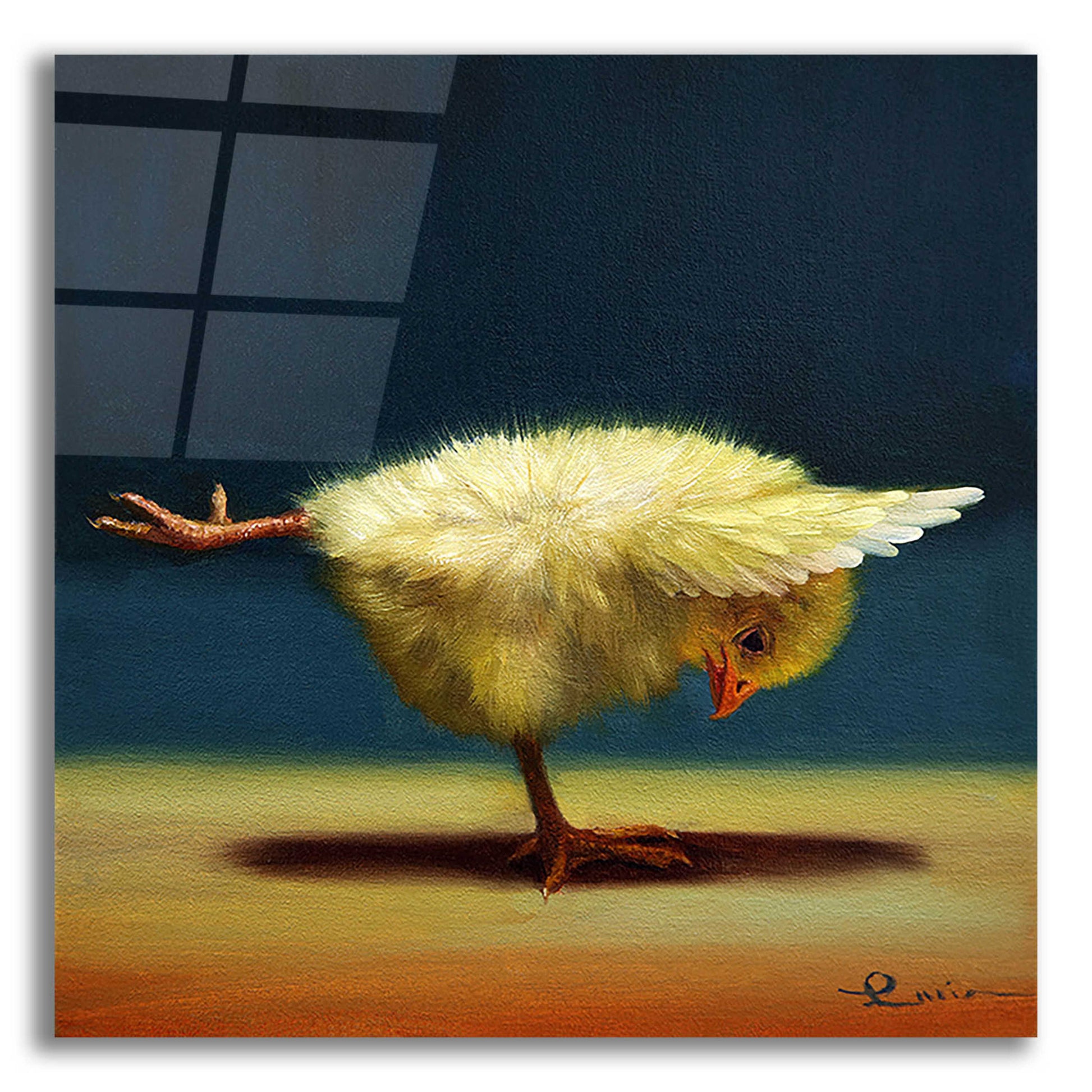 Epic Art 'Yoga Chick Balancing Beam' by Lucia Heffernan