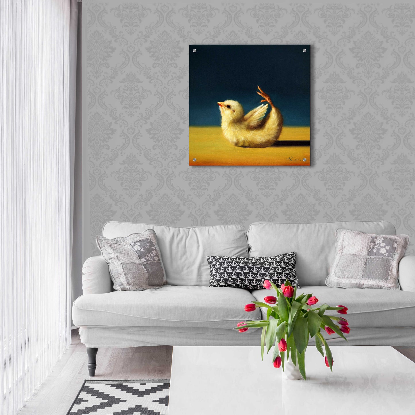 Epic Art 'Yoga Chick Bow Pose' by Lucia Heffernan,24x24