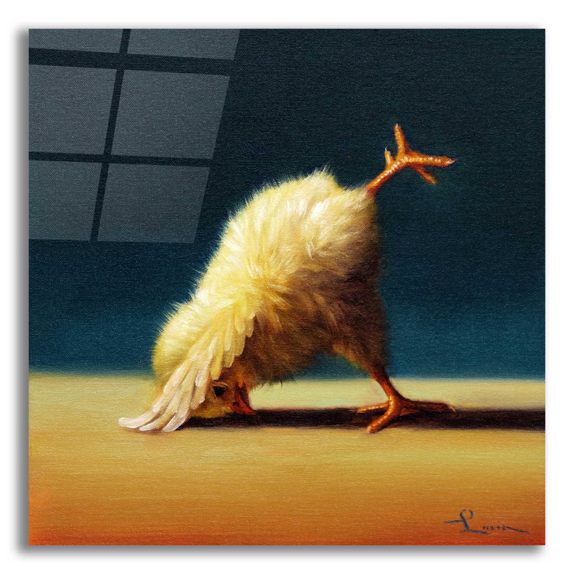 Epic Art 'Yoga Chick Downward Dog Split' by Lucia Heffernan,12x12