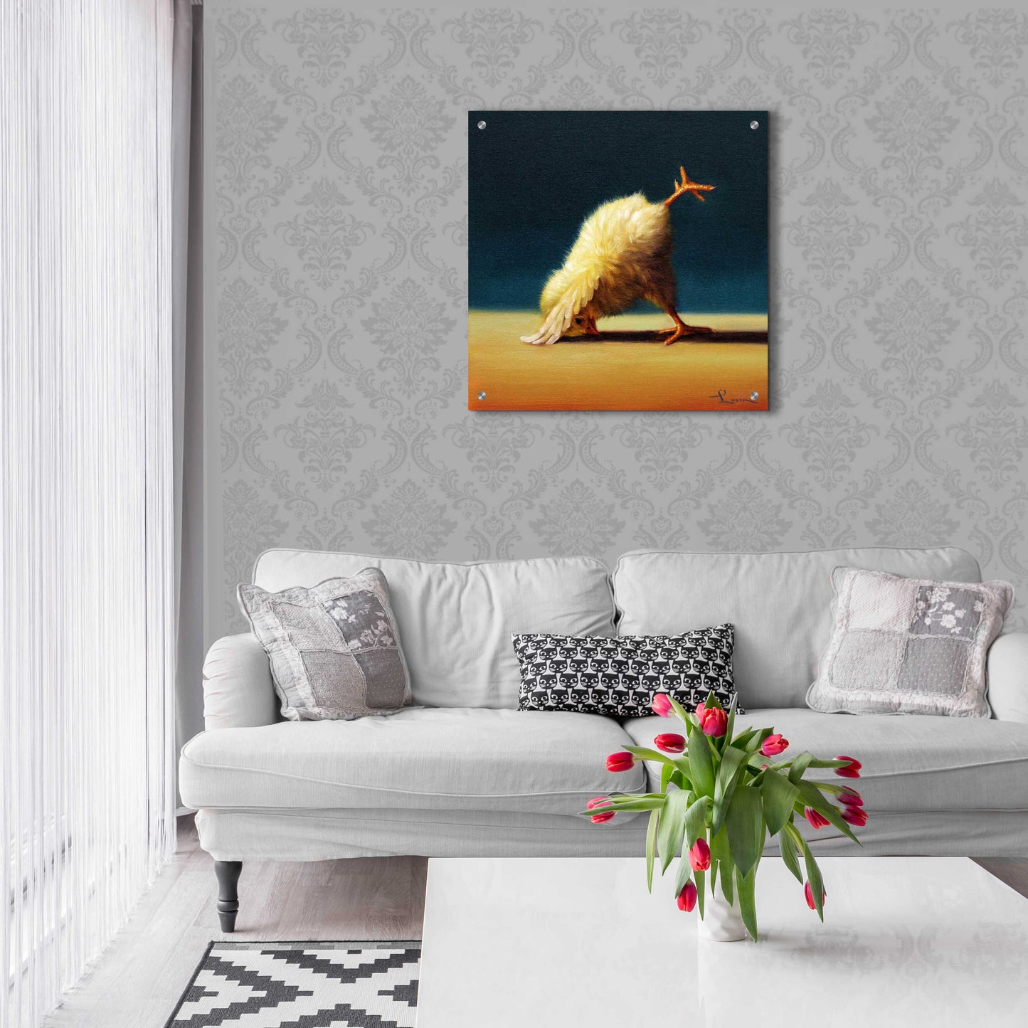 Epic Art 'Yoga Chick Downward Dog Split' by Lucia Heffernan,24x24