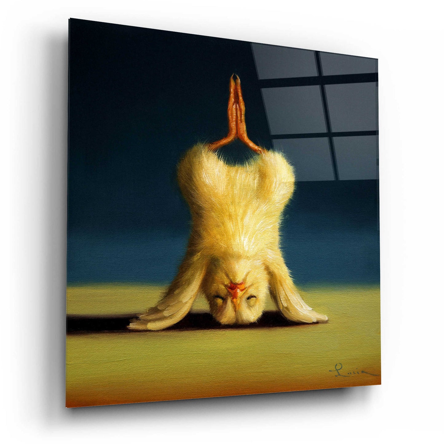 Epic Art 'Yoga Chick Lotus Headstand' by Lucia Heffernan,12x12