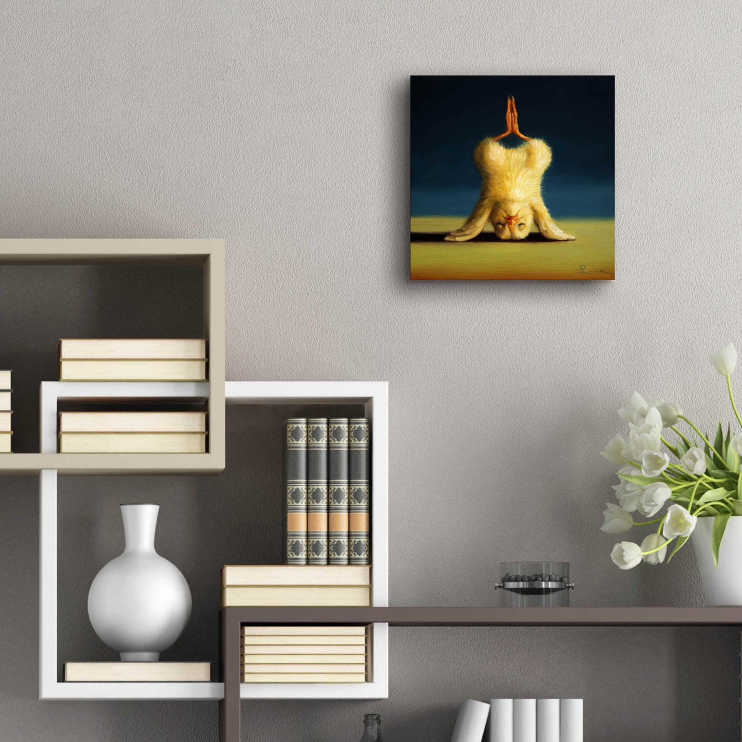 Epic Art 'Yoga Chick Lotus Headstand' by Lucia Heffernan,12x12